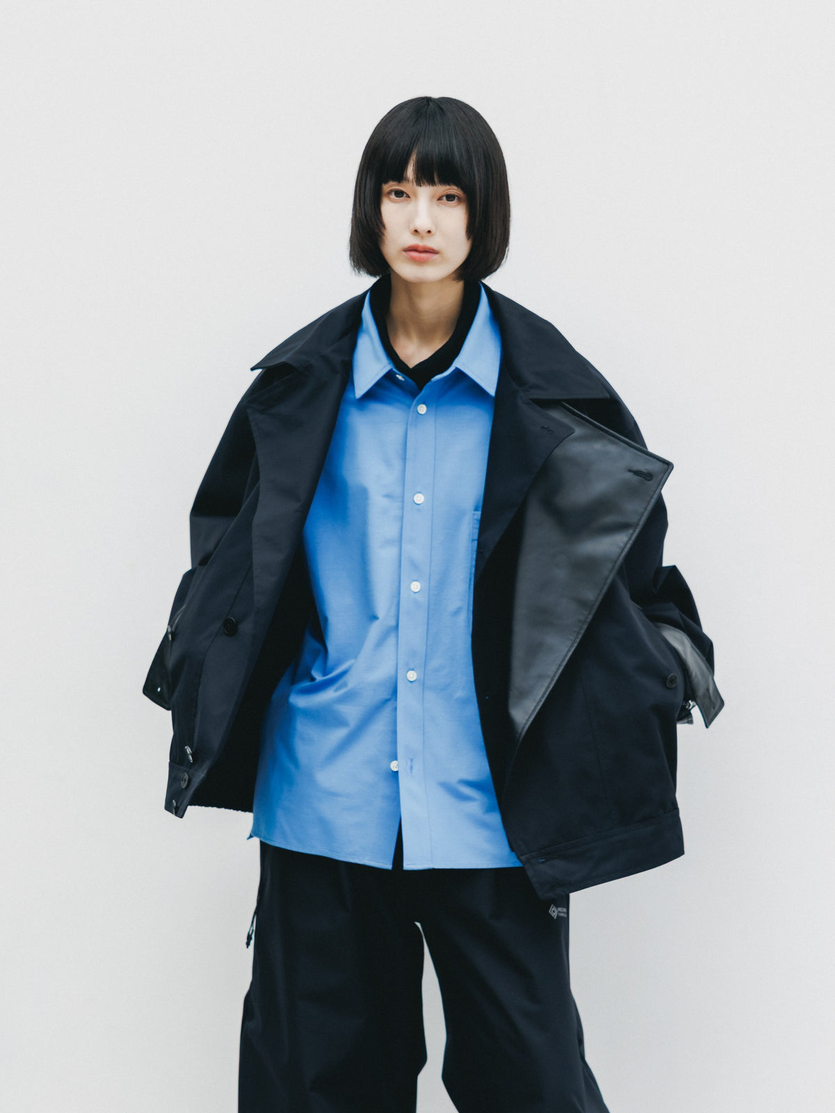 【10.24 SAT 20:00- IN STOCK】 +phenix WINDSTOPPER® by GORE-TEX LABS TWILL CITY DOUBLE FLAP JACKET (BLACK)