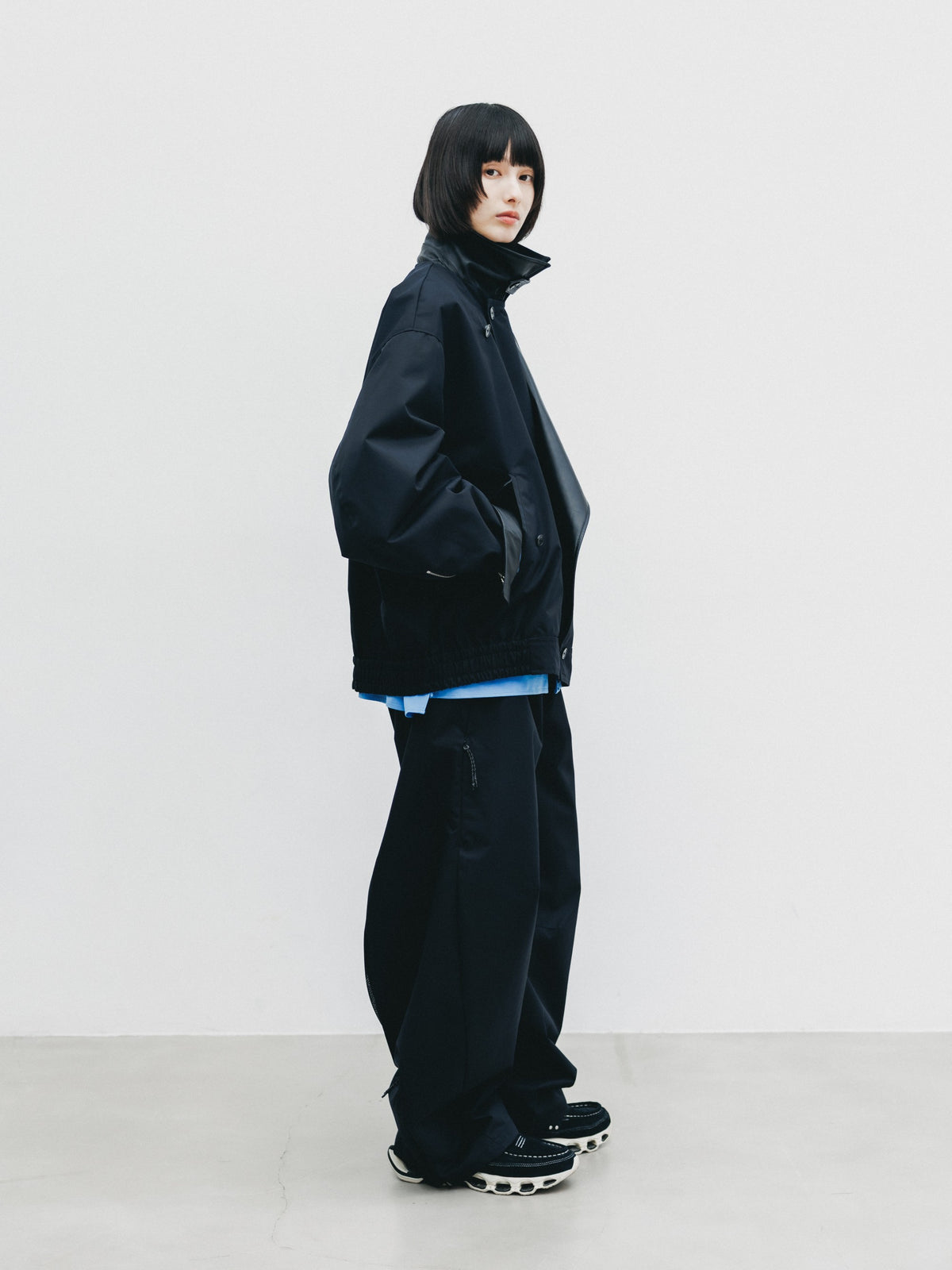 【10.24 SAT 20:00- IN STOCK】 +phenix WINDSTOPPER® by GORE-TEX LABS TWILL CITY DOUBLE FLAP JACKET (BLACK)