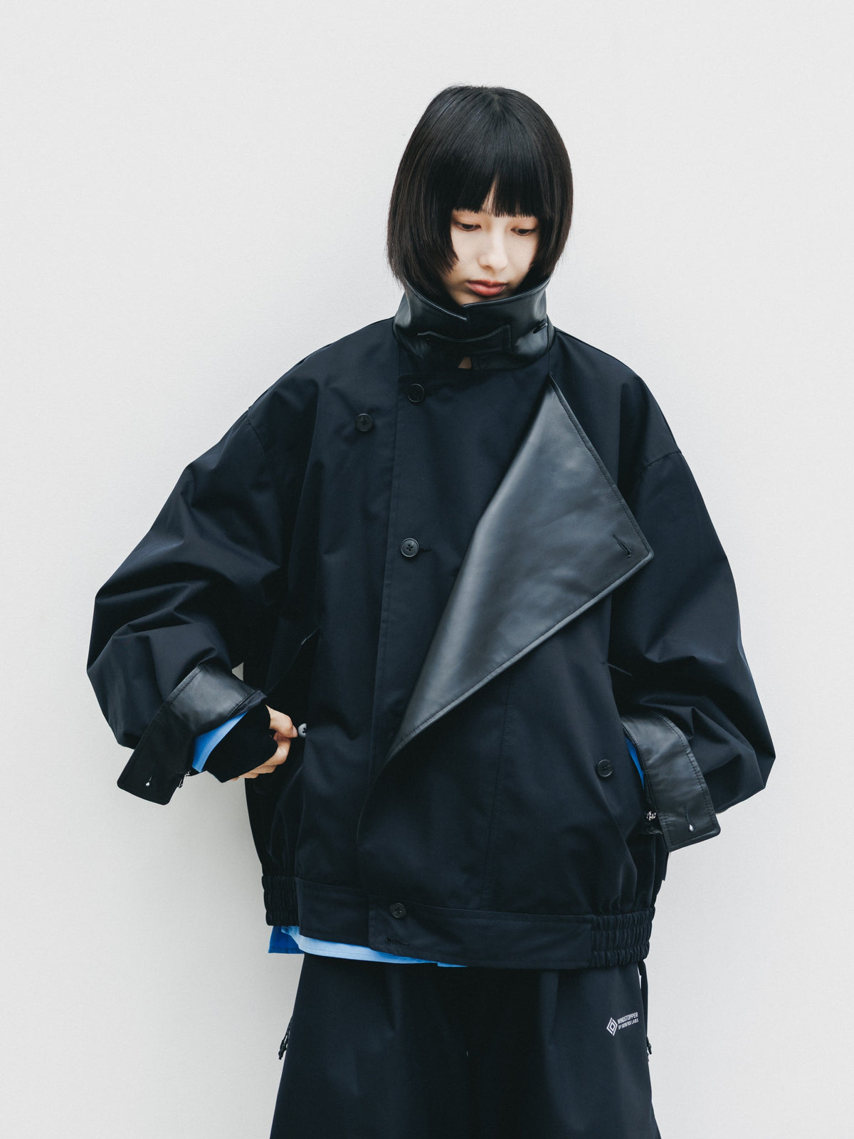 【10.24 SAT 20:00- IN STOCK】 +phenix WINDSTOPPER® by GORE-TEX LABS TWILL CITY DOUBLE FLAP JACKET (BLACK)