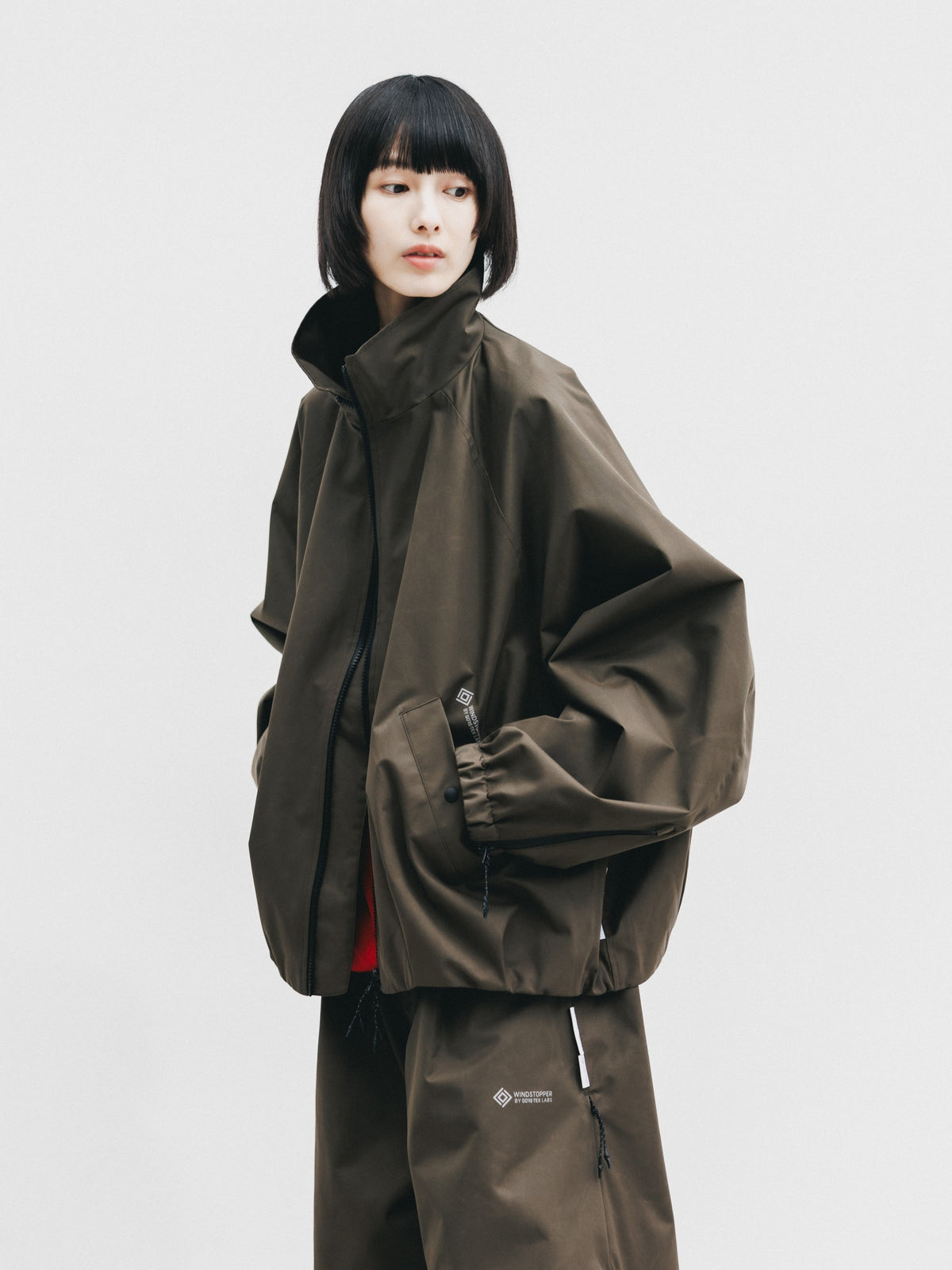 【10.17 SAT 20:00- IN STOCK】 +phenix WINDSTOPPER® by GORE-TEX LABS TWILL CITY STAND BALLOON UTILITY JACKET (URBAN BROWN)