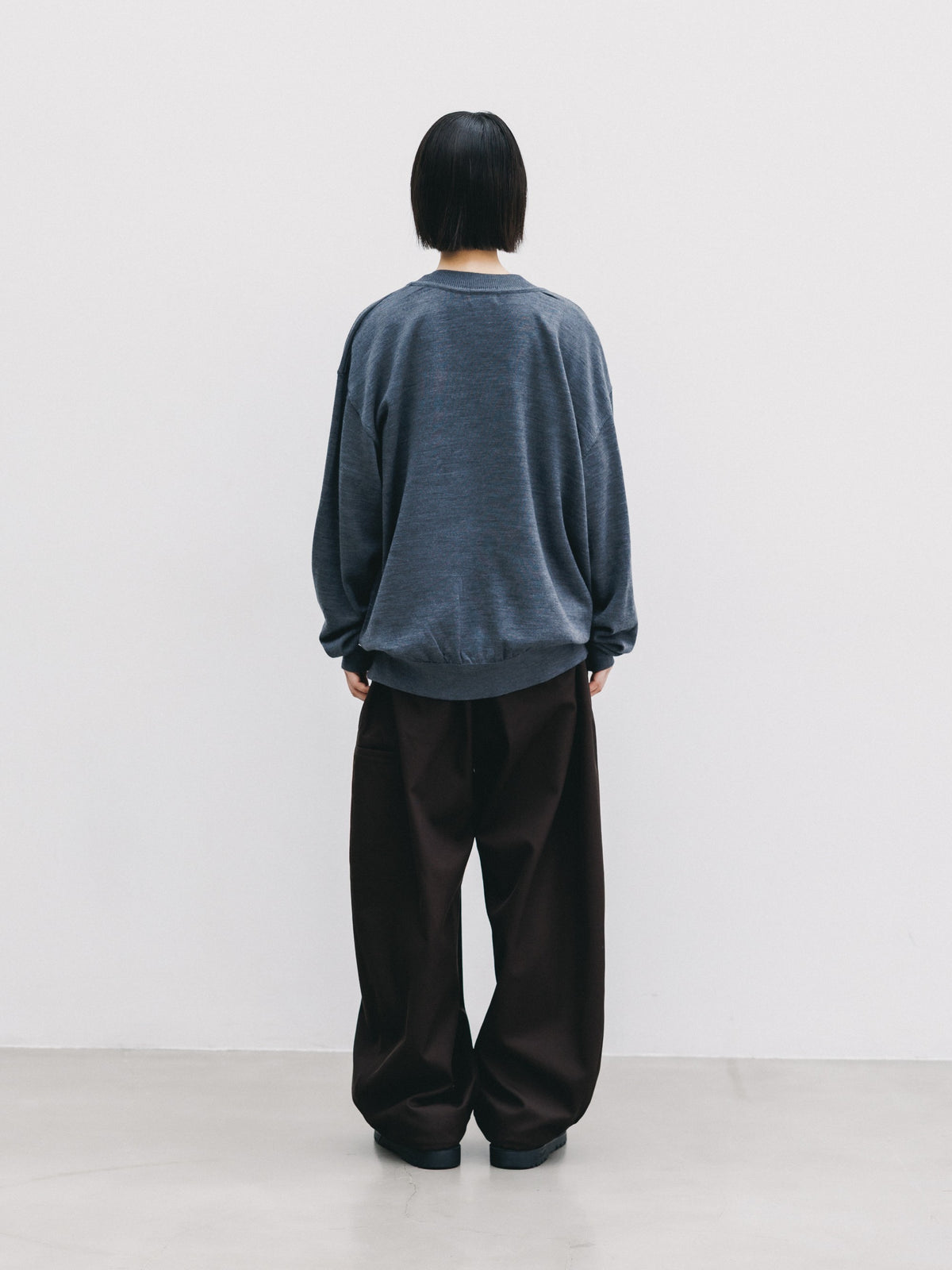 【10.31 SAT 20:00- IN STOCK】 12G WOOL V-NECK KNIT PULLOVER (GRAY)