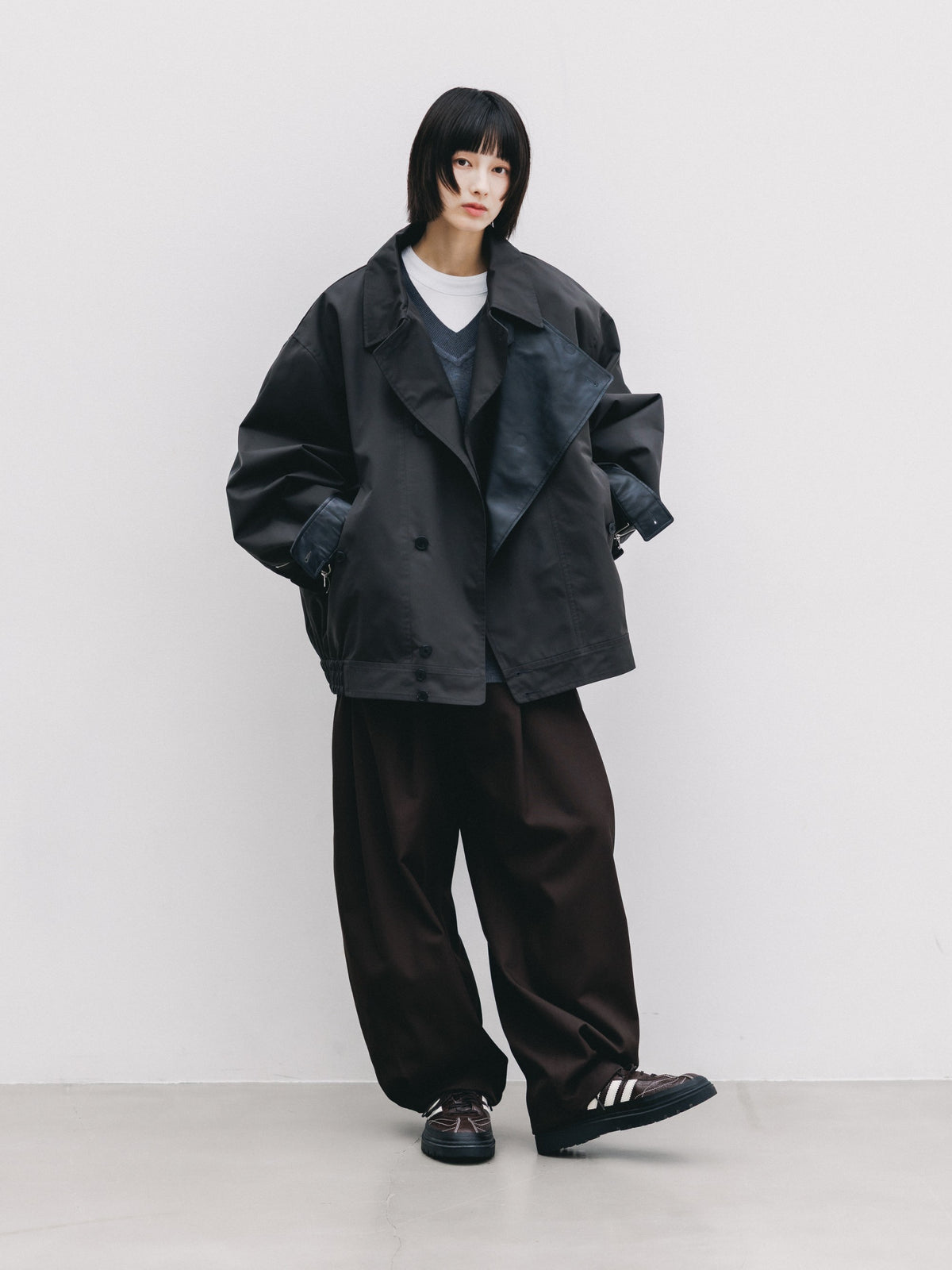 【10.24 SAT 20:00- IN STOCK】 +phenix WINDSTOPPER® by GORE-TEX LABS TWILL CITY DOUBLE FLAP JACKET (SHADOW GRAY)