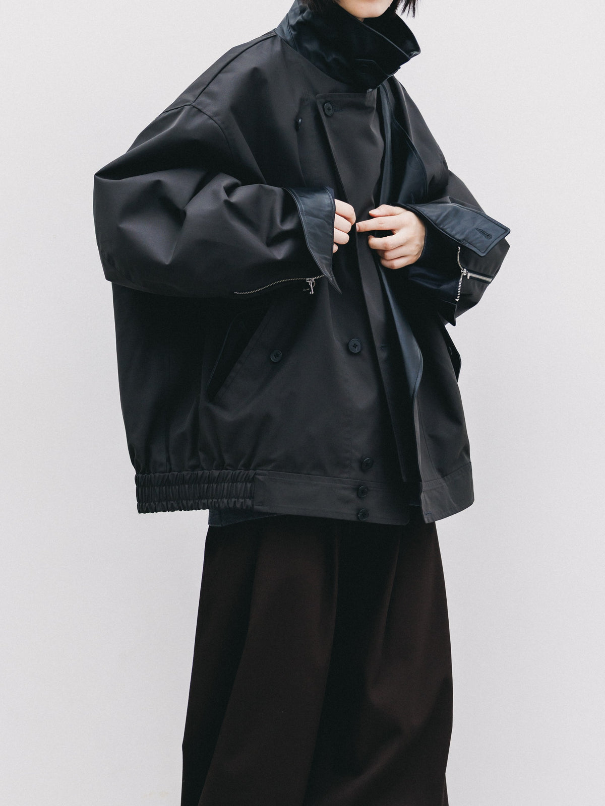 【10.24 SAT 20:00- IN STOCK】 +phenix WINDSTOPPER® by GORE-TEX LABS TWILL CITY DOUBLE FLAP JACKET (SHADOW GRAY)