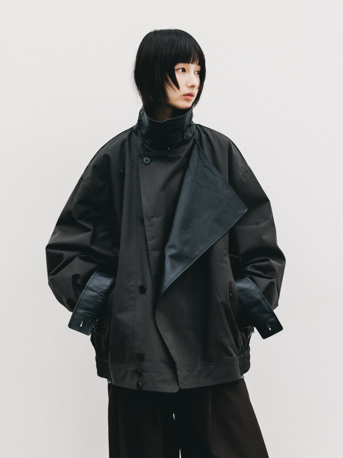 【10.24 SAT 20:00- IN STOCK】 +phenix WINDSTOPPER® by GORE-TEX LABS TWILL CITY DOUBLE FLAP JACKET (SHADOW GRAY)