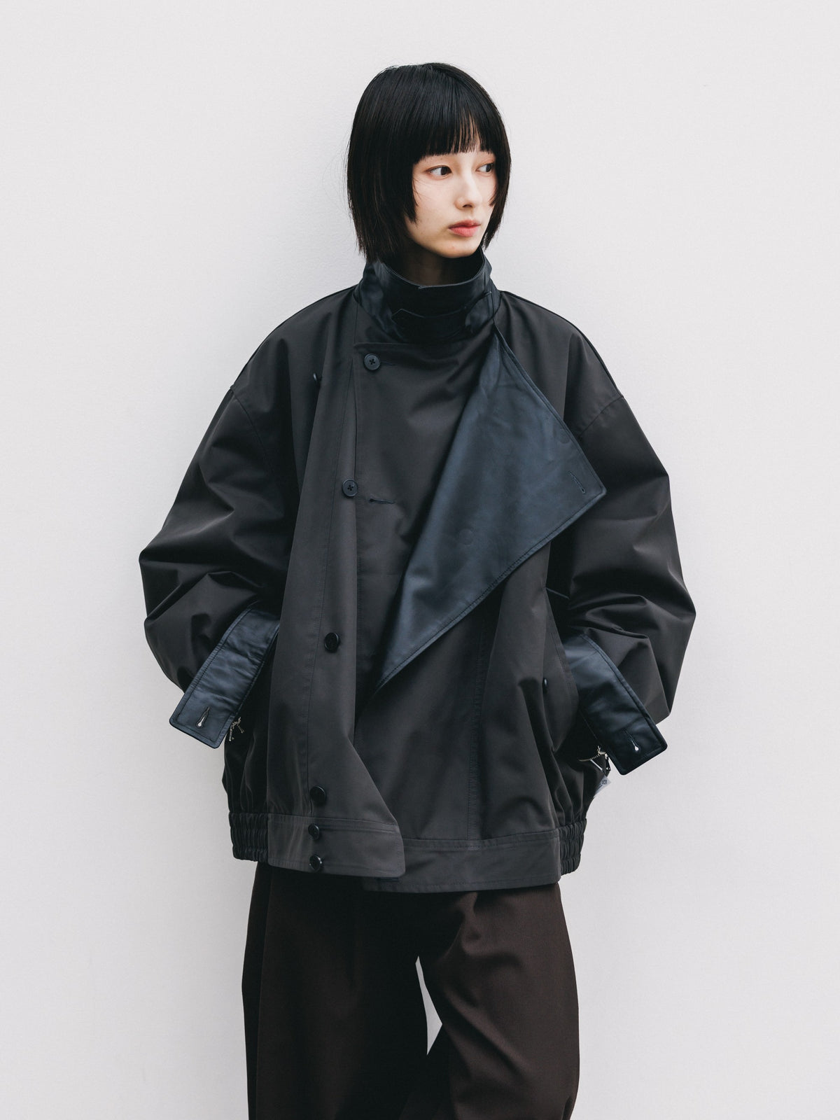 【10.24 SAT 20:00- IN STOCK】 +phenix WINDSTOPPER® by GORE-TEX LABS TWILL CITY DOUBLE FLAP JACKET (SHADOW GRAY)