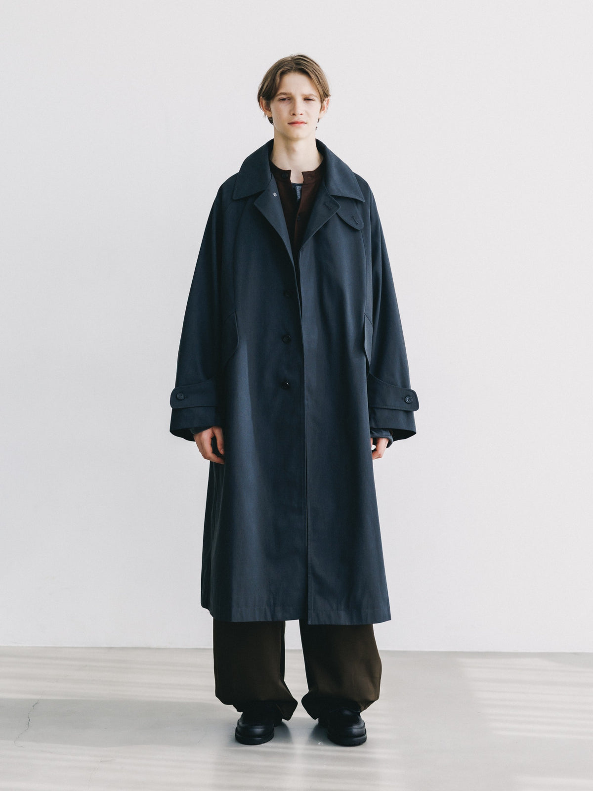 【10.31 SAT 20:00- IN STOCK】 T/C GABARDINE CITY BALMACAAN COAT (CHARCOAL)