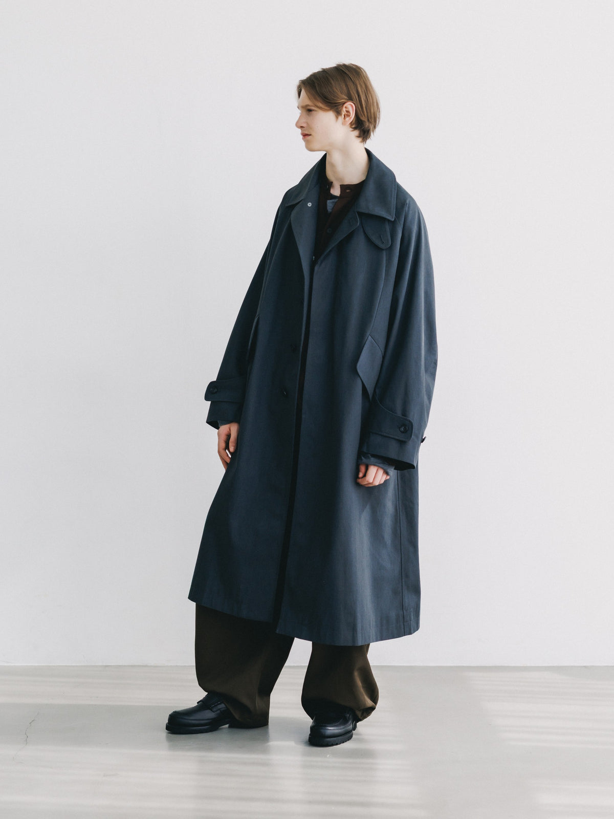 【10.31 SAT 20:00- IN STOCK】 T/C GABARDINE CITY BALMACAAN COAT (CHARCOAL)