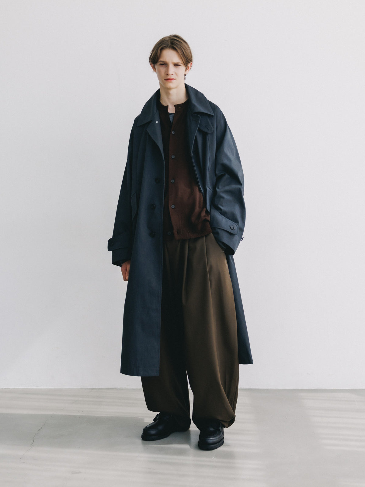【10.31 SAT 20:00- IN STOCK】 T/C GABARDINE CITY BALMACAAN COAT (CHARCOAL)