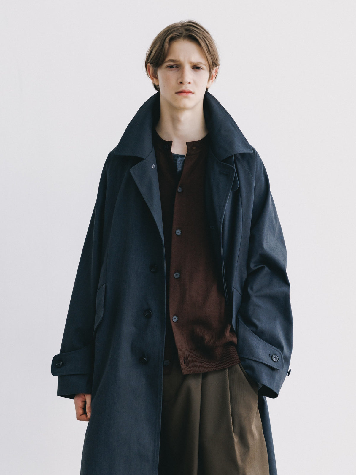 【10.31 SAT 20:00- IN STOCK】 T/C GABARDINE CITY BALMACAAN COAT (CHARCOAL)