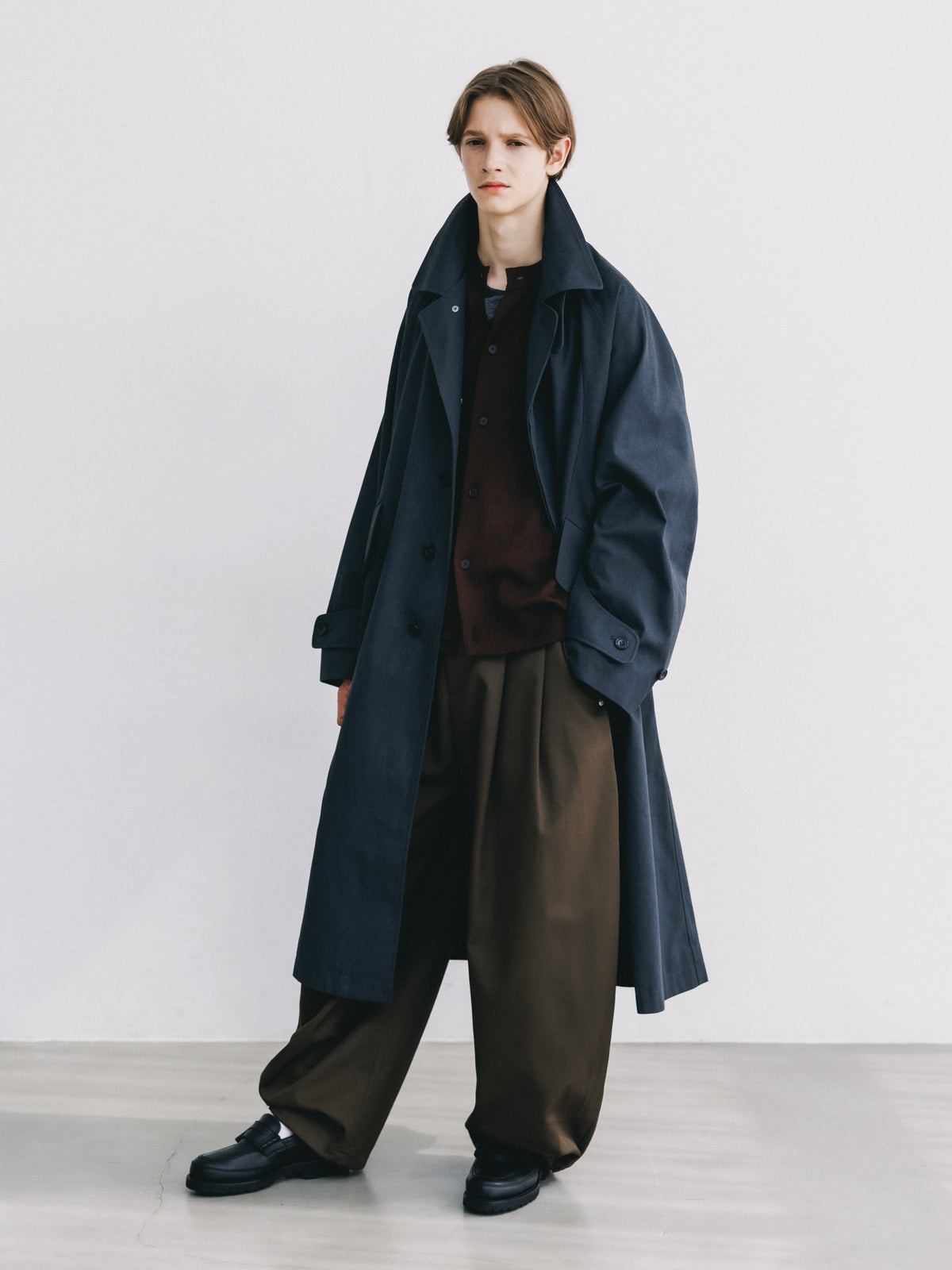【10.31 SAT 20:00- IN STOCK】 T/C GABARDINE CITY BALMACAAN COAT (CHARCOAL)