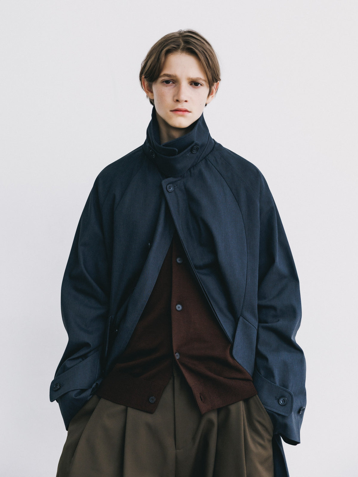 【10.31 SAT 20:00- IN STOCK】 T/C GABARDINE CITY BALMACAAN COAT (CHARCOAL)