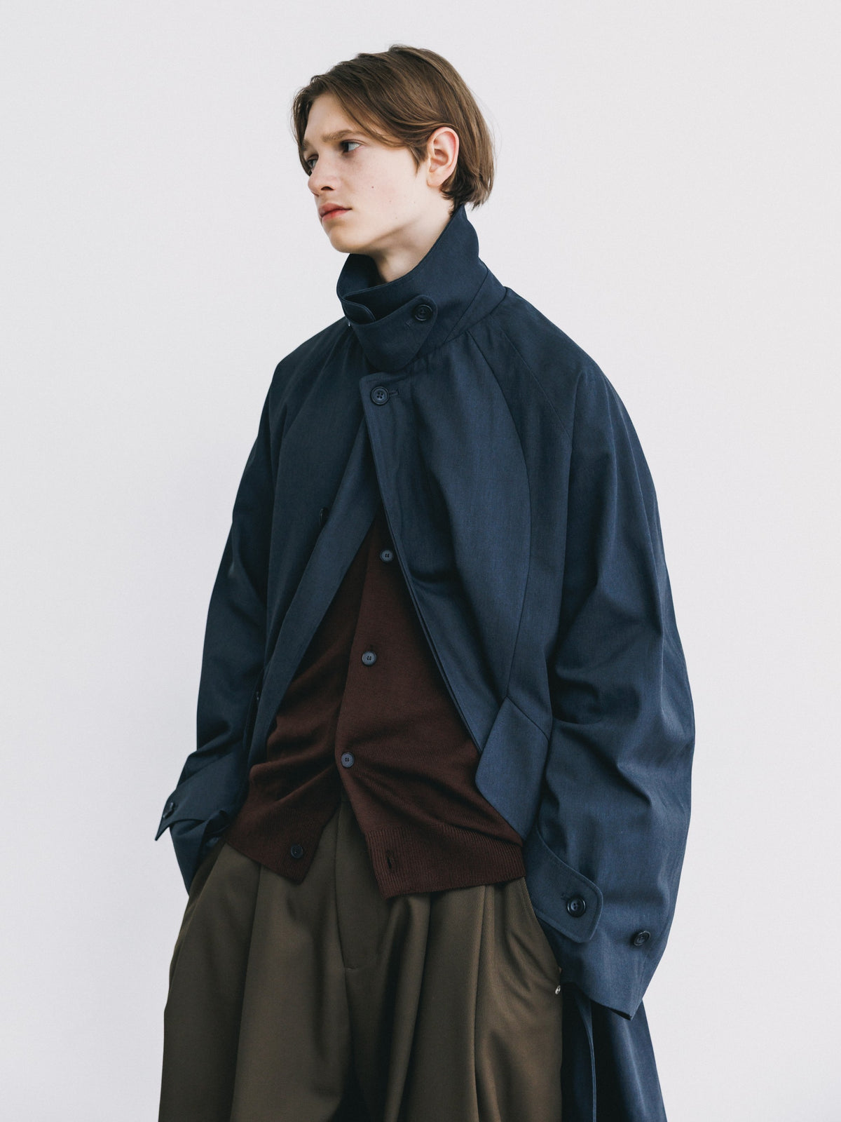 【10.31 SAT 20:00- IN STOCK】 T/C GABARDINE CITY BALMACAAN COAT (CHARCOAL)