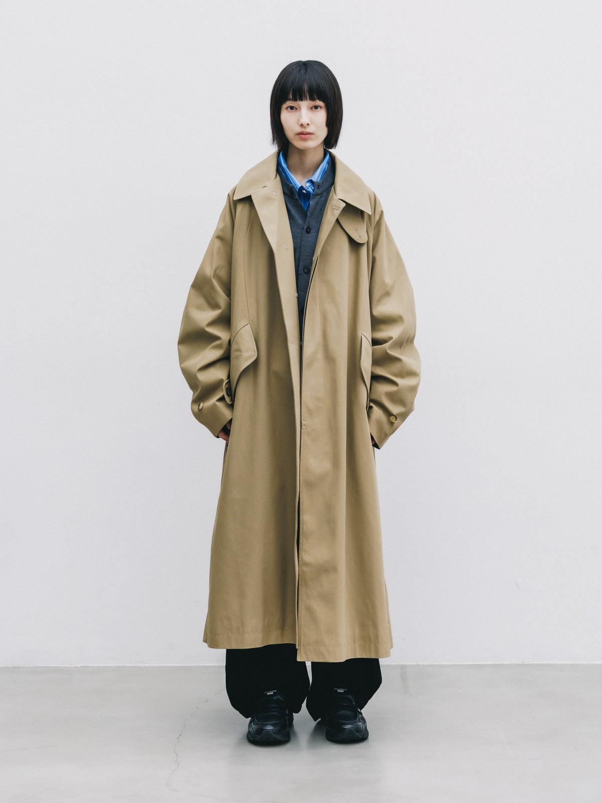 【10.31 SAT 20:00- IN STOCK】 T/C GABARDINE CITY BALMACAAN COAT (BEIGE)