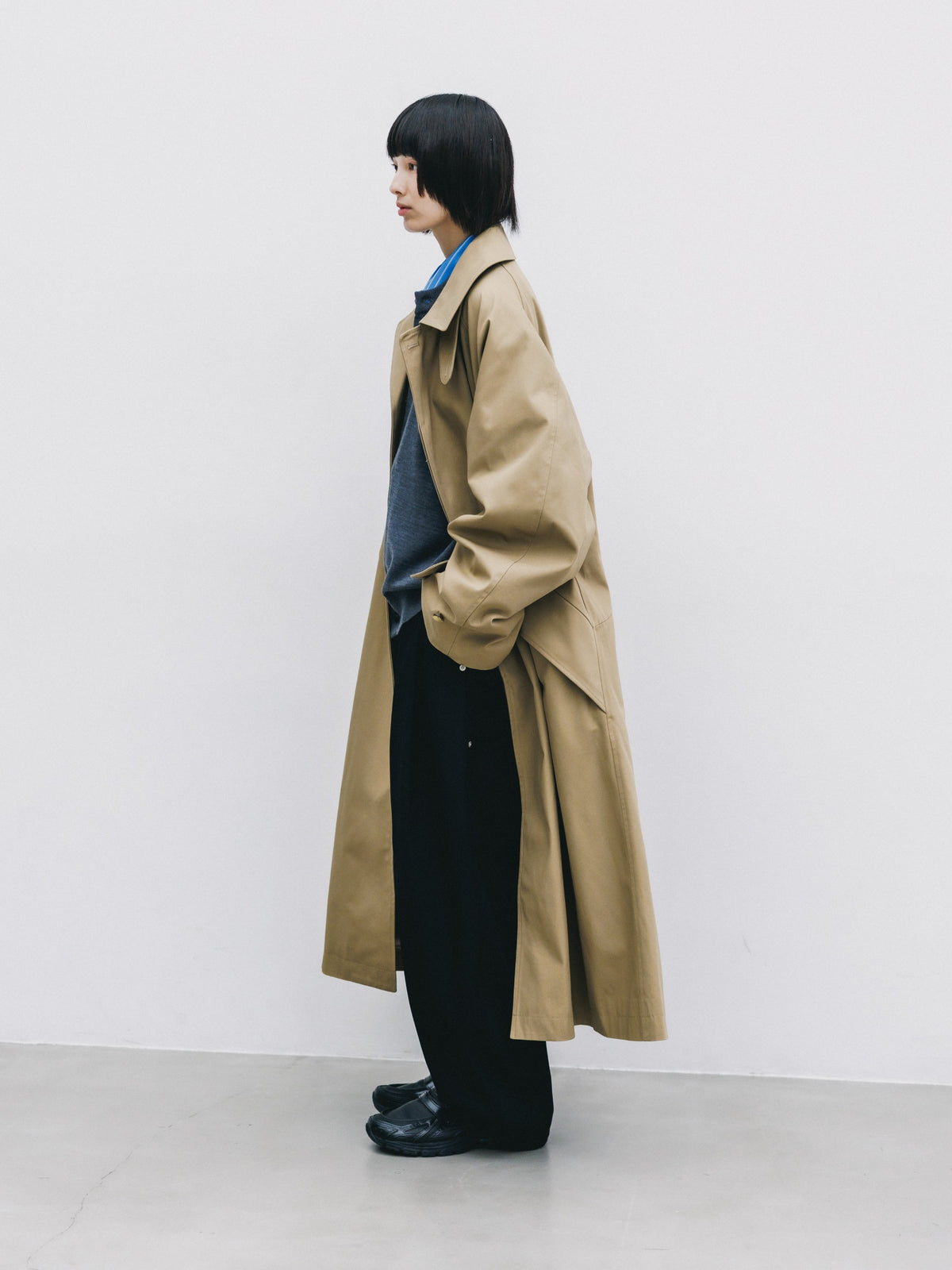 【10.31 SAT 20:00- IN STOCK】 T/C GABARDINE CITY BALMACAAN COAT (BEIGE)