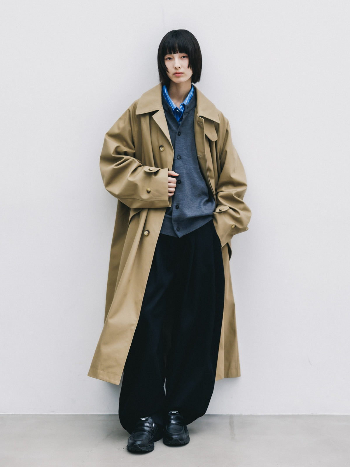 【10.31 SAT 20:00- IN STOCK】 T/C GABARDINE CITY BALMACAAN COAT (BEIGE)