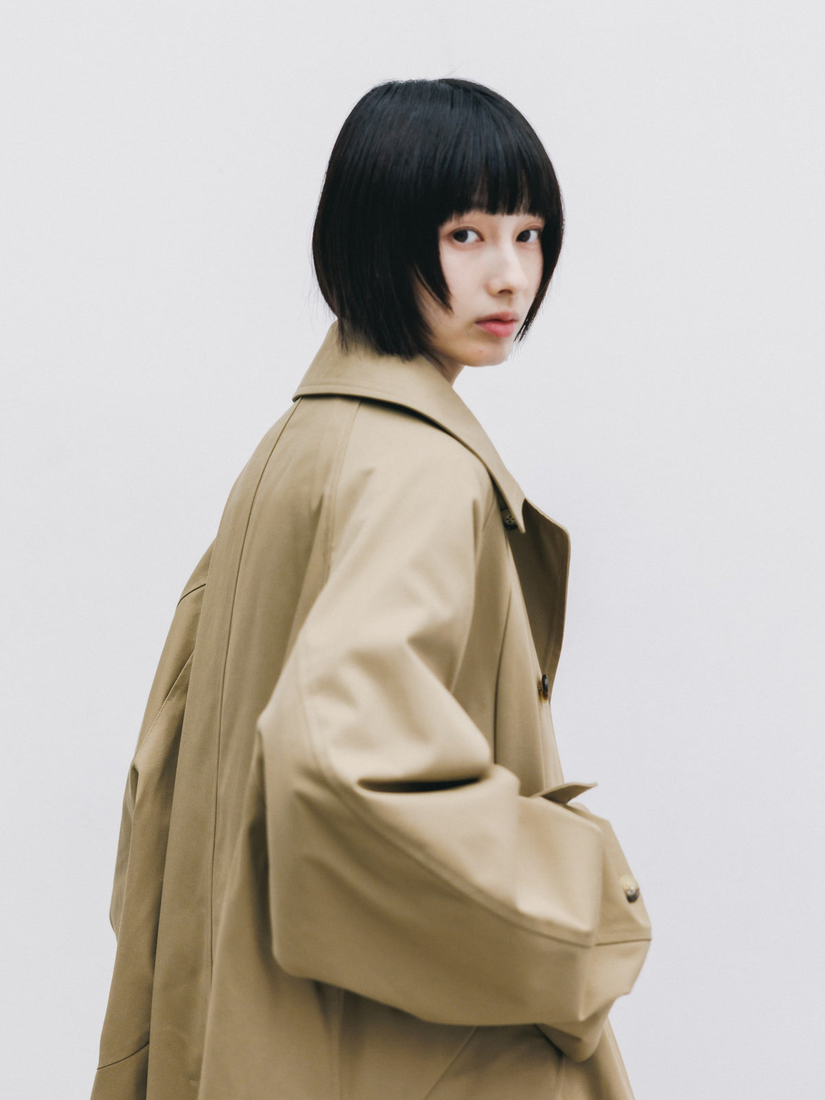 【10.31 SAT 20:00- IN STOCK】 T/C GABARDINE CITY BALMACAAN COAT (BEIGE)