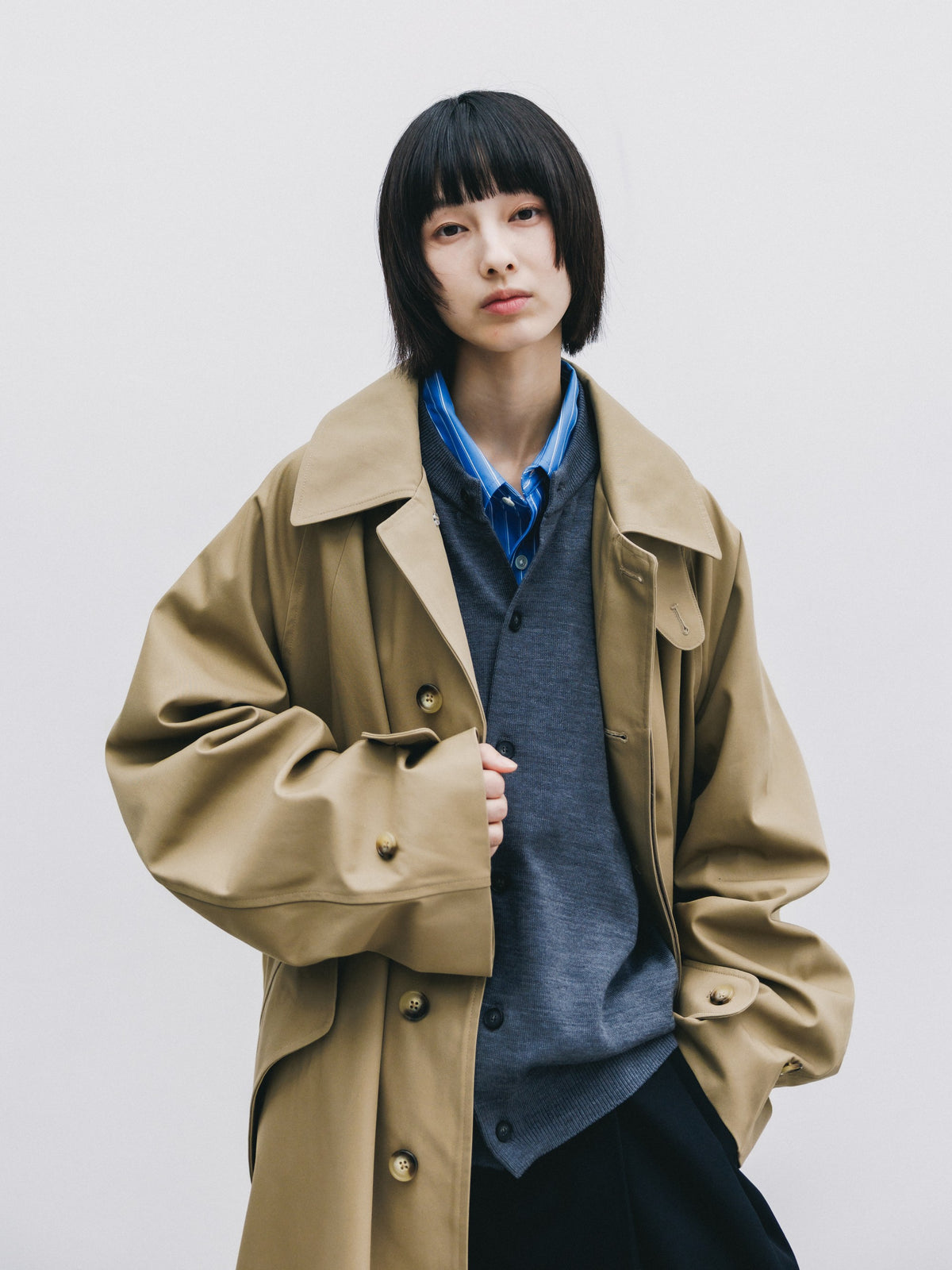 【10.31 SAT 20:00- IN STOCK】 T/C GABARDINE CITY BALMACAAN COAT (BEIGE)