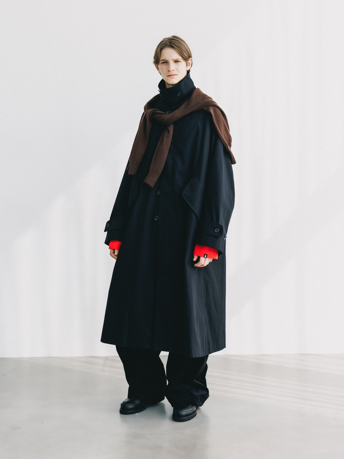 【10.31 SAT 20:00- IN STOCK】 T/C GABARDINE CITY BALMACAAN COAT (BLACK)