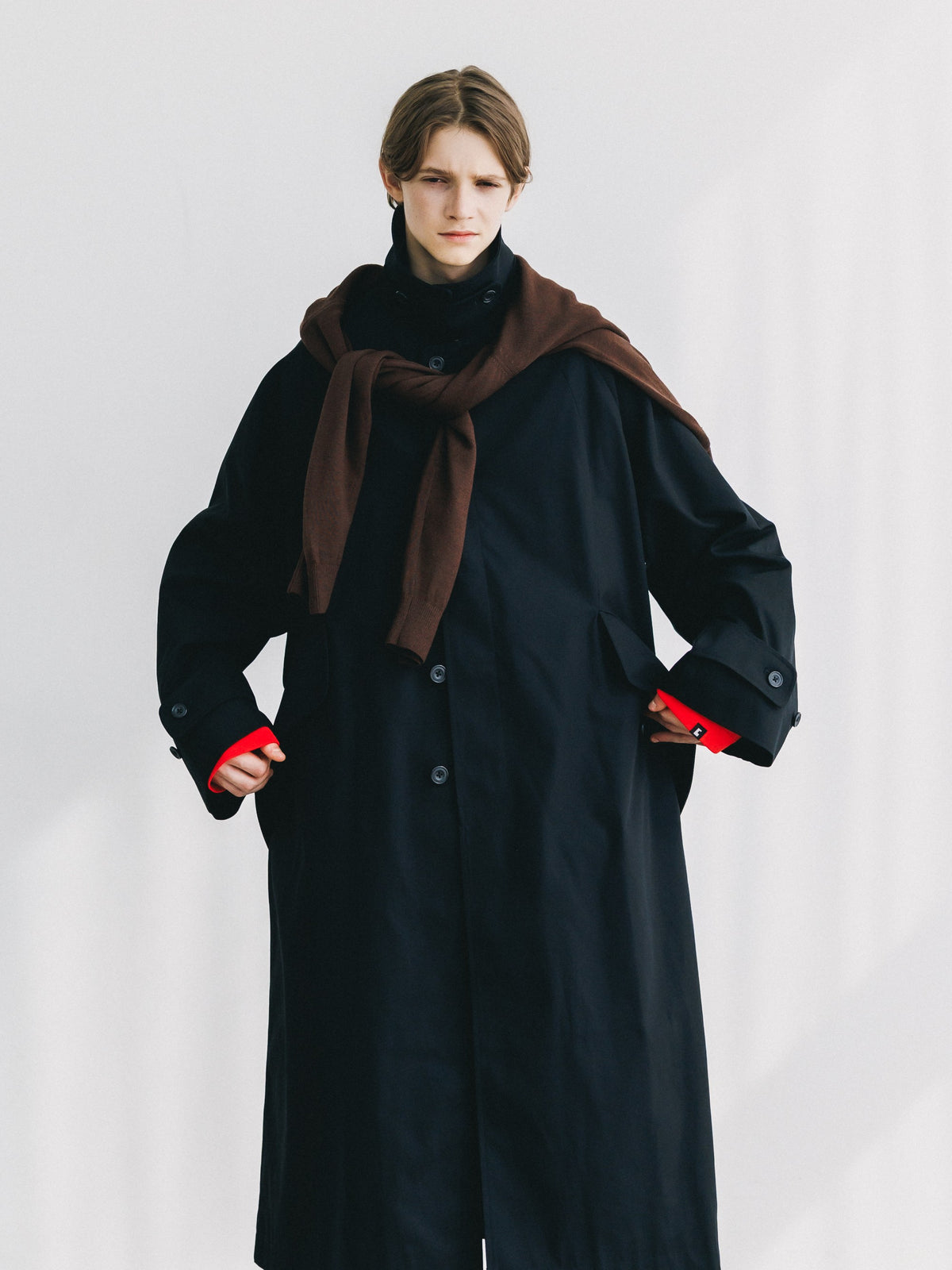 【10.31 SAT 20:00- IN STOCK】 T/C GABARDINE CITY BALMACAAN COAT (BLACK)