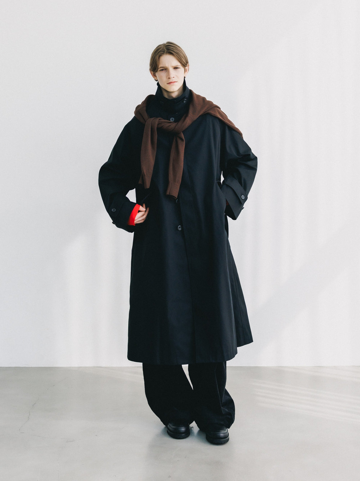 【10.31 SAT 20:00- IN STOCK】 T/C GABARDINE CITY BALMACAAN COAT (BLACK)