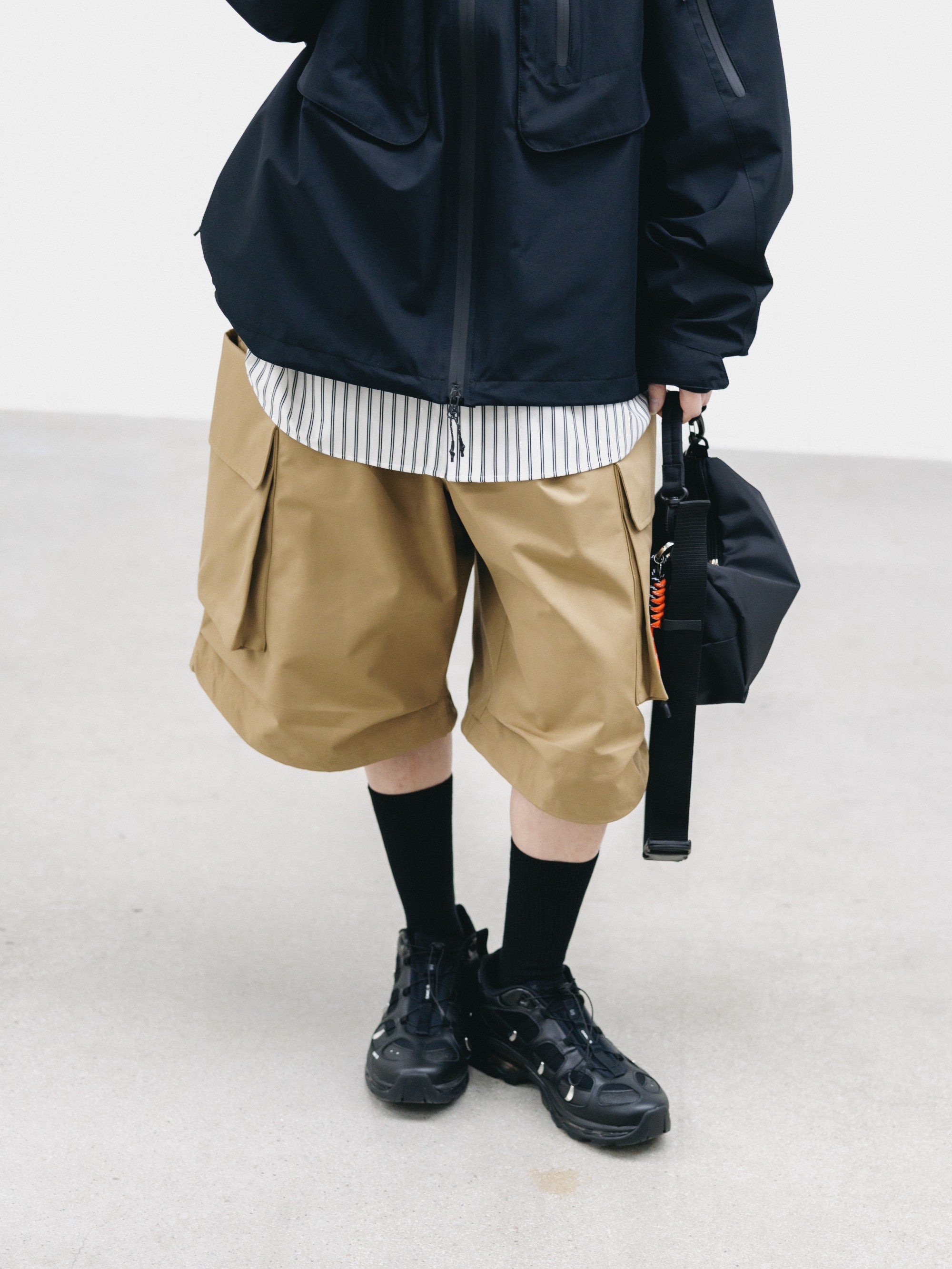 【6.27 SAT 20:00- IN STOCK】+phenix WINDSTOPPER® by GORE-TEX LABS TWILL CITY MILITARY HALF PANTS 001 (CAMEL BEIGE)