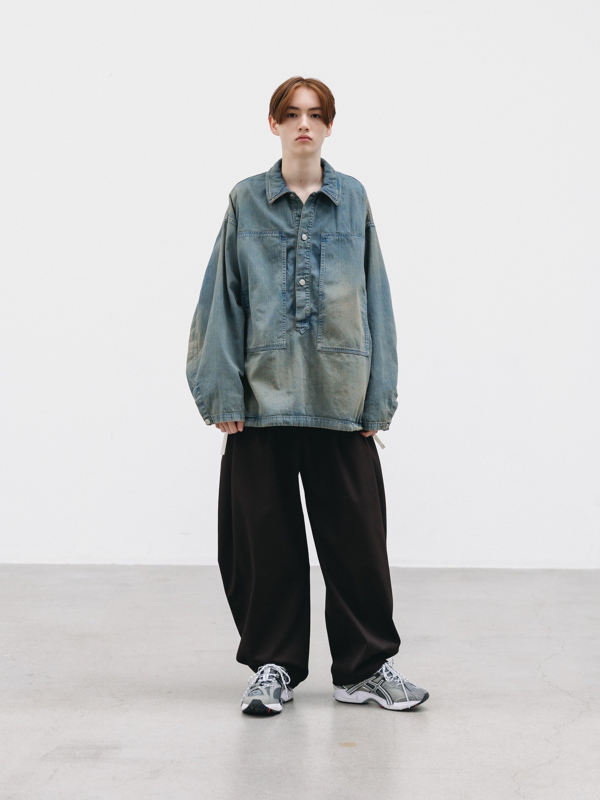 【2.21 SAT 20:00- IN STOCK】VINTAGE DYED SELVEDGE DENIM US ARMY M-35 PULLOVER JACKET (VINTAGE BEIGE)