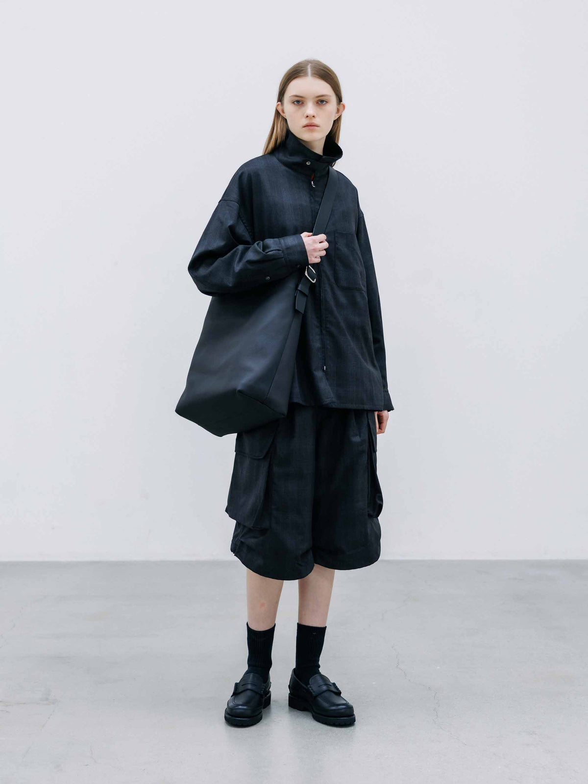 【9.30 WED 20:00- IN STOCK】GRAIN LEATHER EDITOR’S BAG (BLACK)
