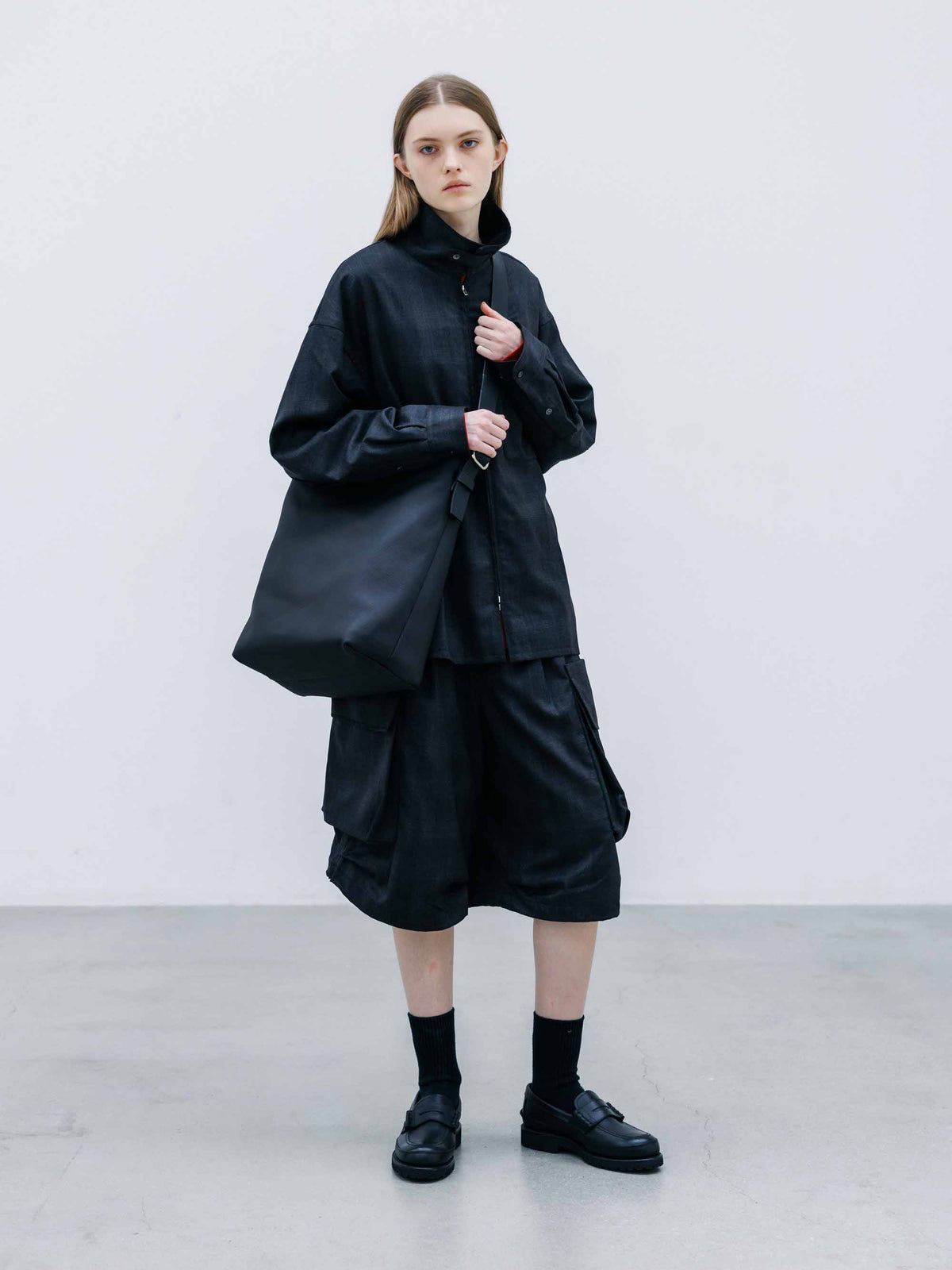 【9.30 WED 20:00- IN STOCK】GRAIN LEATHER EDITOR’S BAG (BLACK)