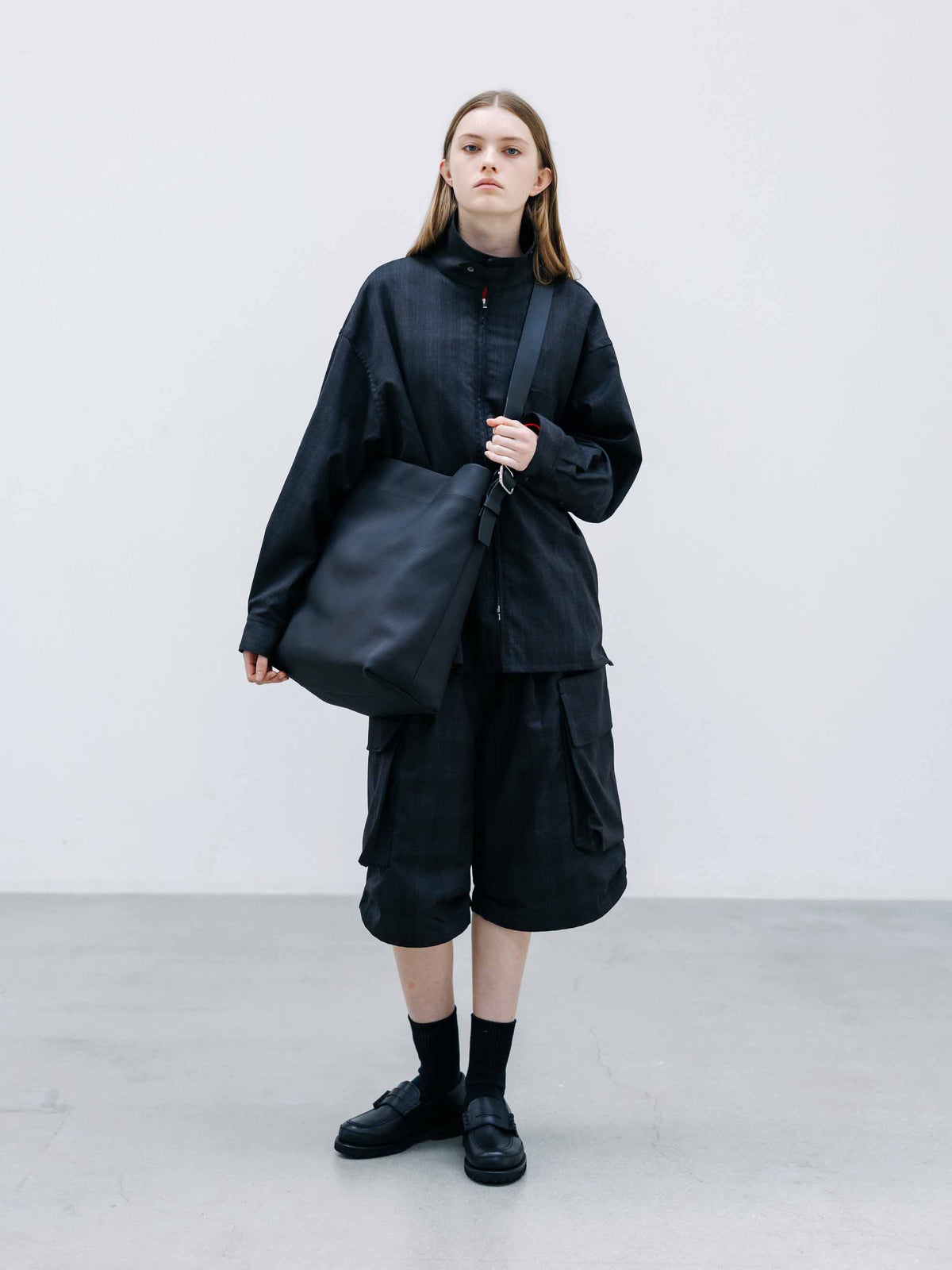 【9.30 WED 20:00- IN STOCK】GRAIN LEATHER EDITOR’S BAG (BLACK)