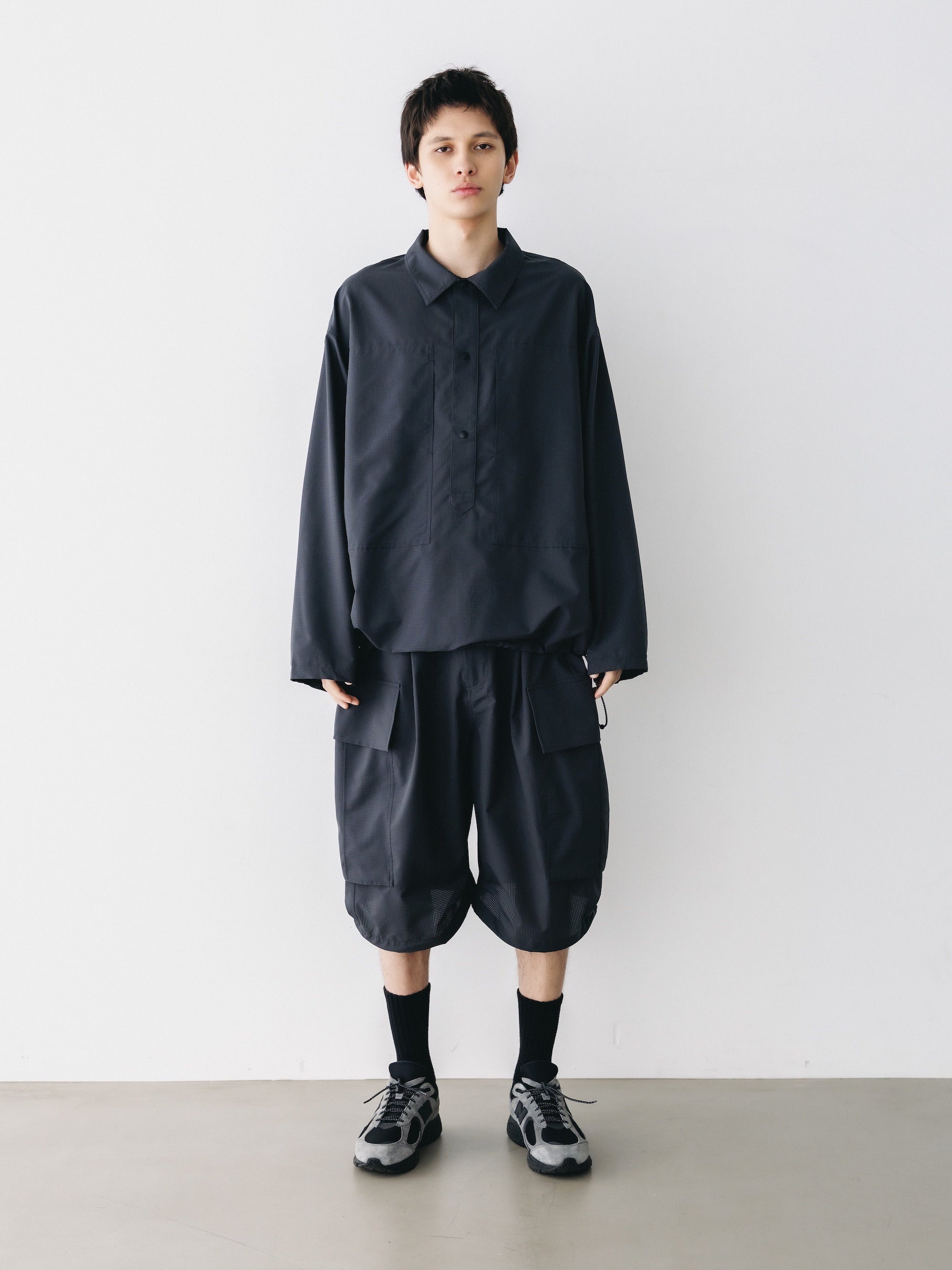 【4.11 SAT 20:00- IN STOCK】COOLDOTS® CITY MEGA POCKET BALLOON CARGO HALF PANTS (CHARCOAL)