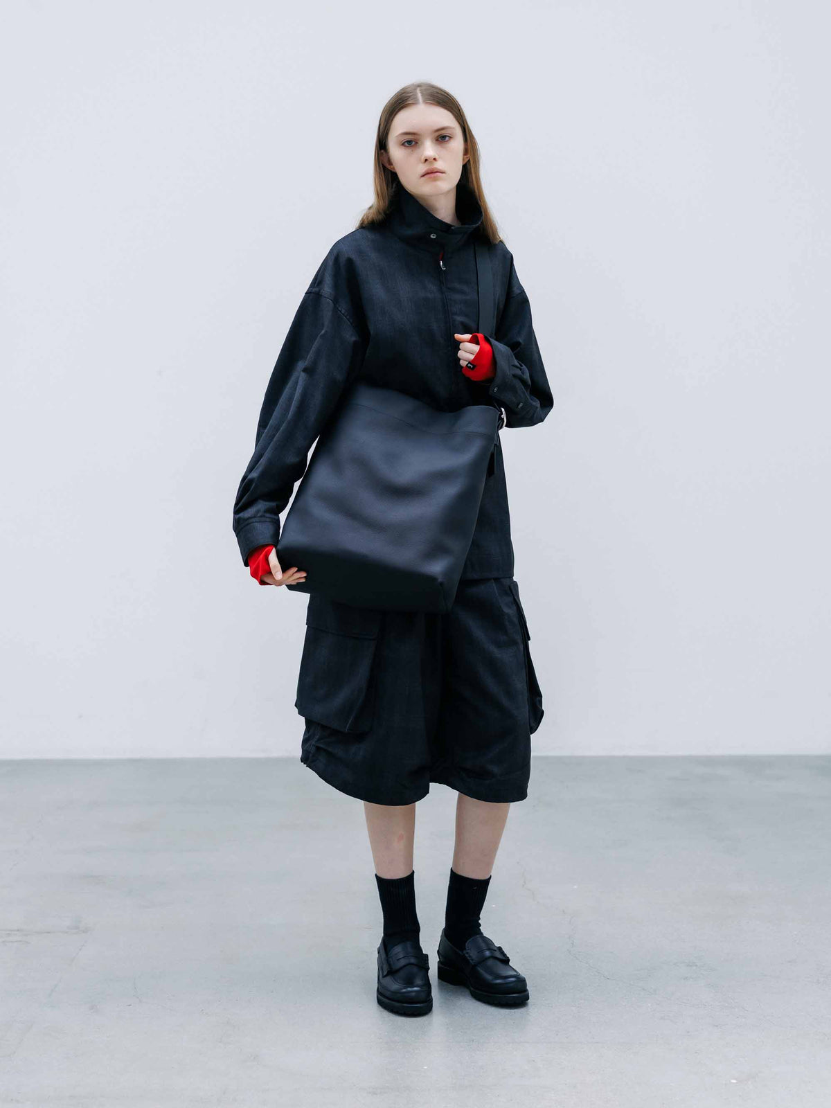 【9.30 WED 20:00- IN STOCK】GRAIN LEATHER EDITOR’S BAG (BLACK)