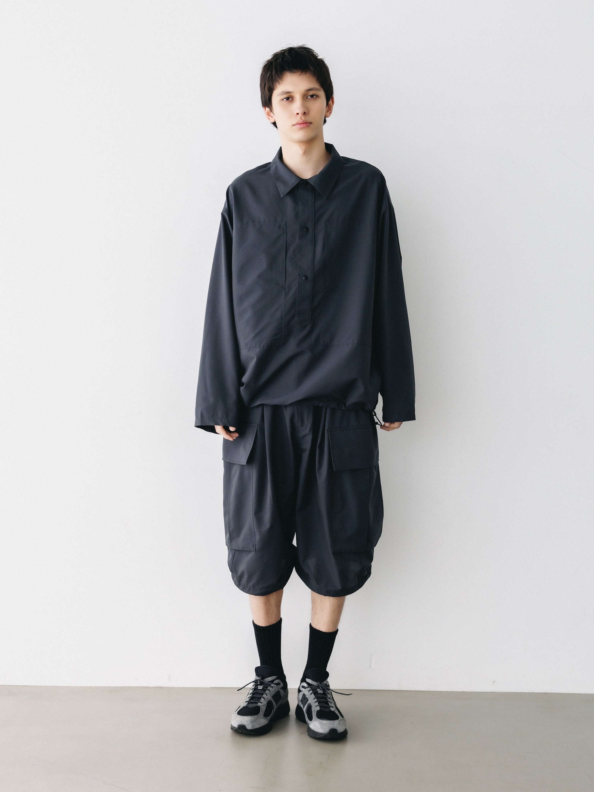 【4.11 SAT 20:00- IN STOCK】COOLDOTS® CITY MEGA POCKET BALLOON CARGO HALF PANTS (CHARCOAL)