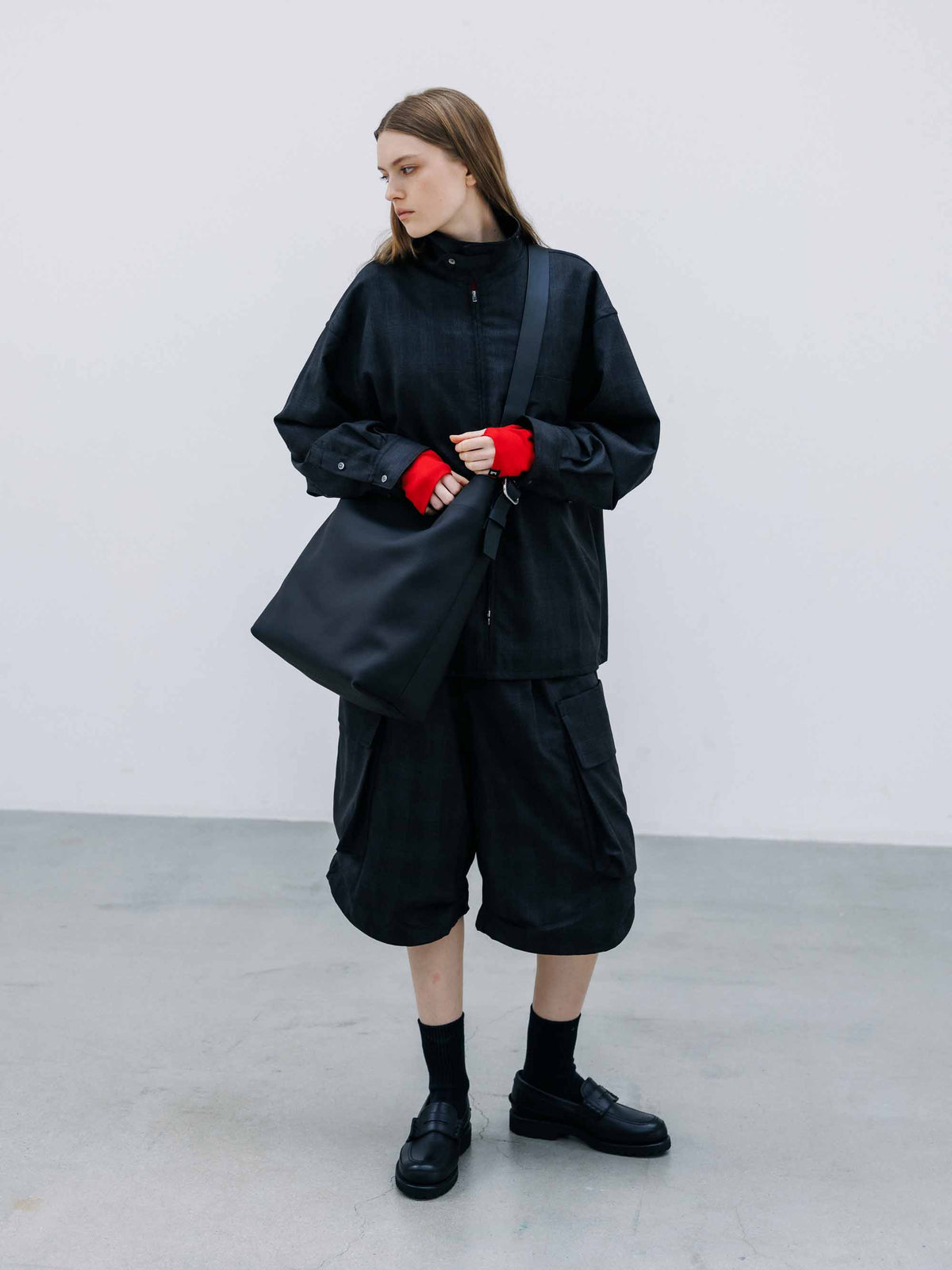【9.30 WED 20:00- IN STOCK】GRAIN LEATHER EDITOR’S BAG (BLACK)