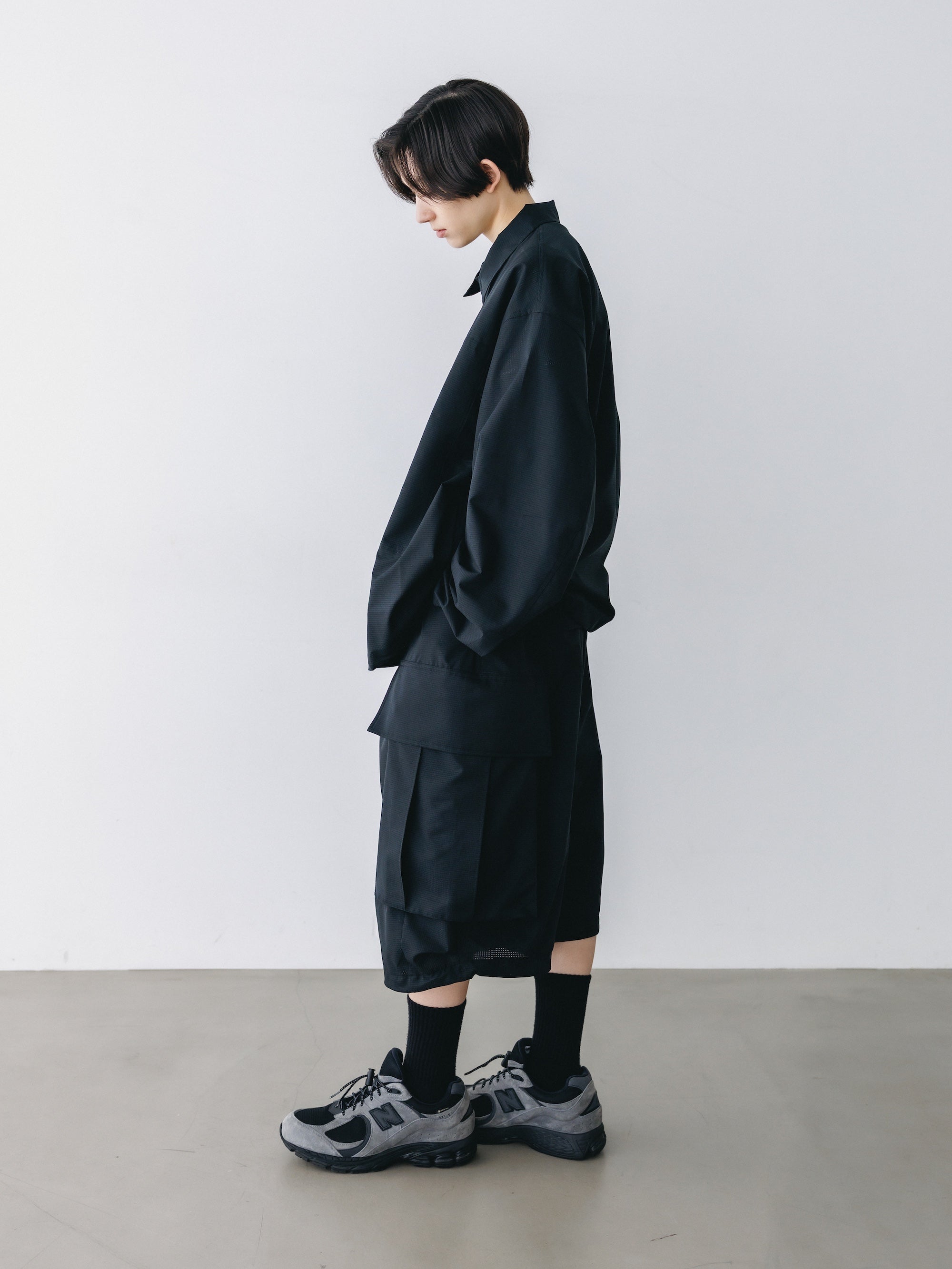 【4.11 SAT 20:00- IN STOCK】COOLDOTS® CITY MEGA POCKET BALLOON CARGO HALF PANTS (BLACK)