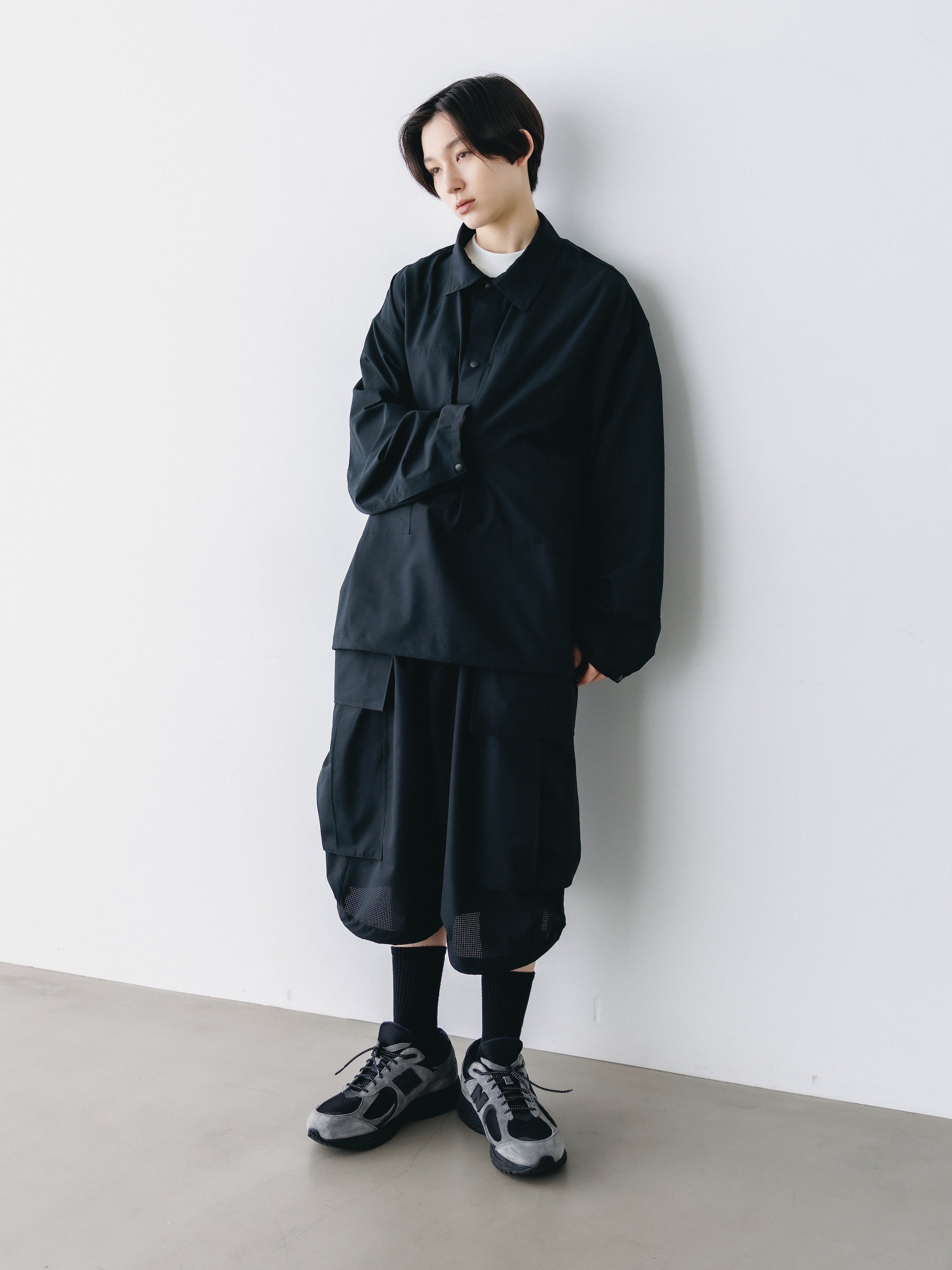 【4.11 SAT 20:00- IN STOCK】COOLDOTS® CITY MEGA POCKET BALLOON CARGO HALF PANTS (BLACK)