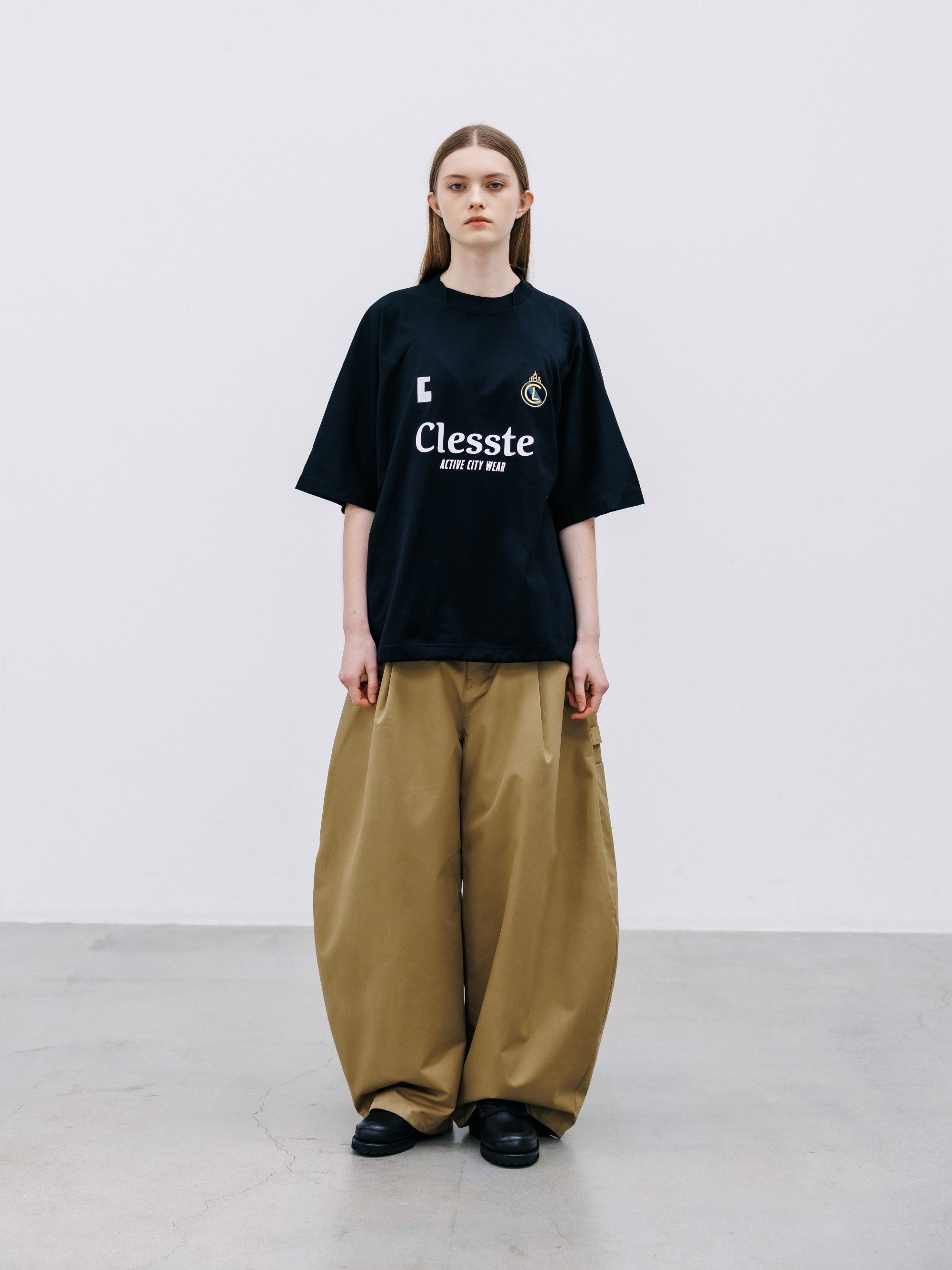 【8.29 SAT 20:00- IN STOCK】EMBROIDERED GAME S/S T-SHIRT WITH DRAWSTRINGS (BLACK)