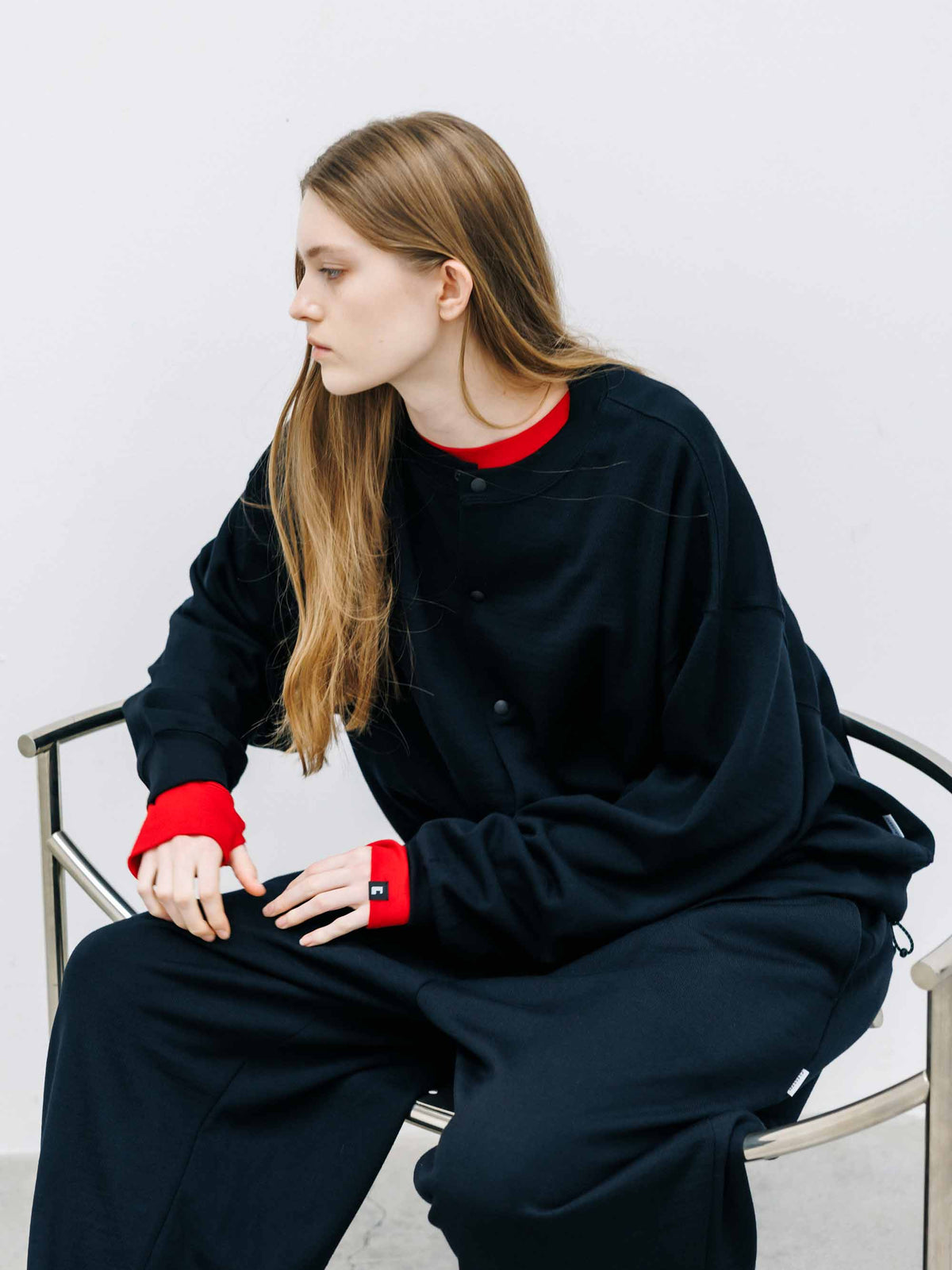 【10.14 WED 20:00- IN STOCK】 WOOL SWEAT CREW NECK CARDIGAN (BLACK)