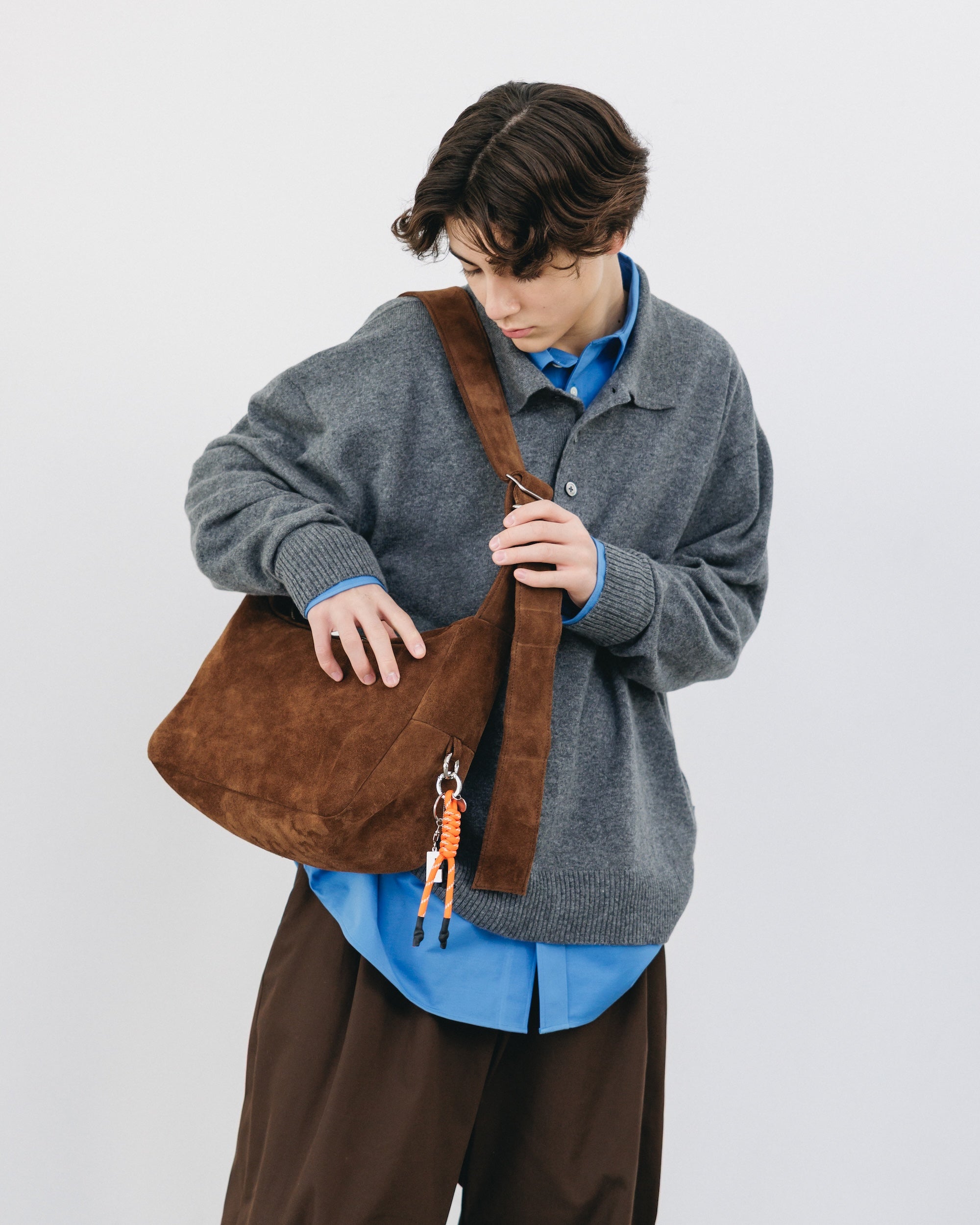 【12.27 SAT 20:00- IN STOCK】CASHMERE KNIT POLO SHIRT (GRAY)