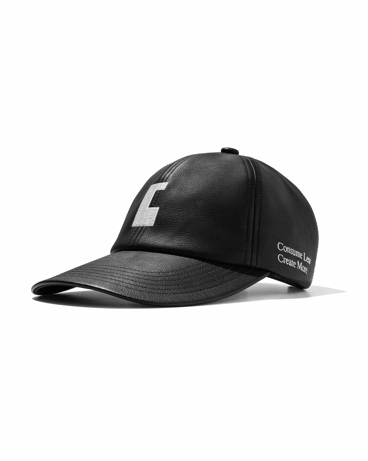 【9.16 WED 20:00- IN STOCK】"C"SYNTHETIC SKIN-TEX CITY CAP (BLACK)