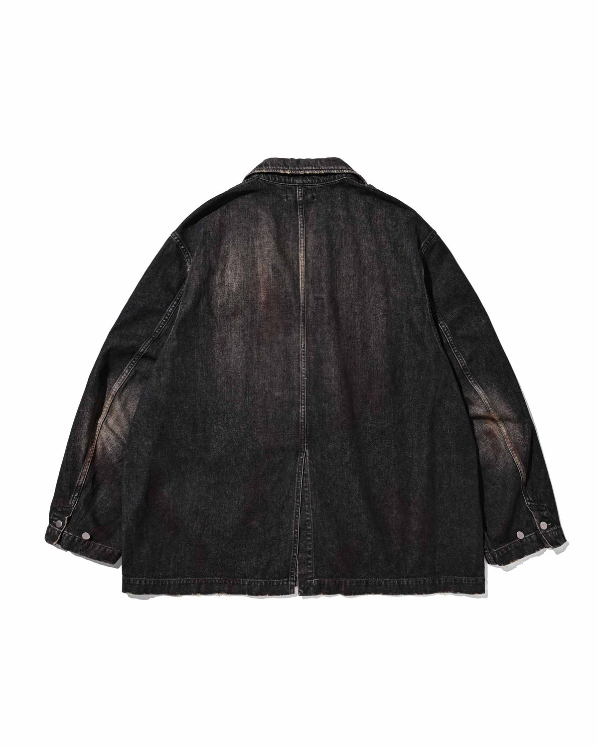 【9.19 SAT 20:00- IN STOCK】VINTAGE DYED SELVEDGE DENIM CITY WORKER TAILORED JACKET (VINTAGE BLACK)