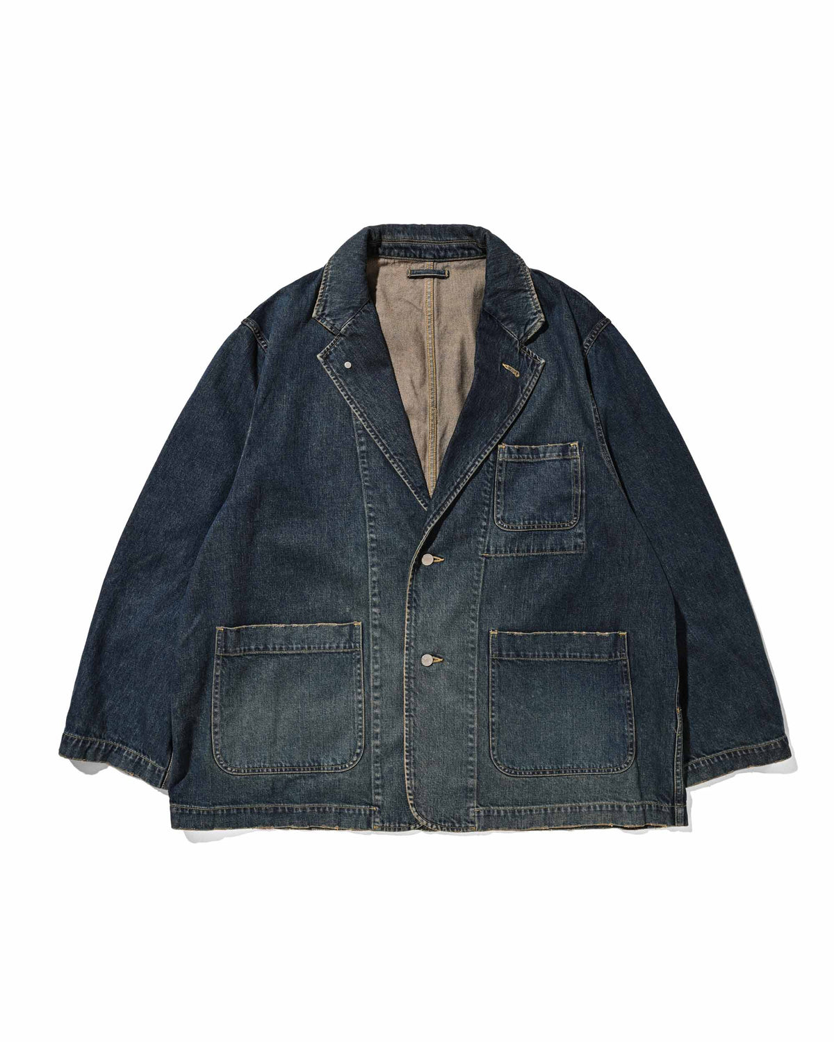 【9.19 SAT 20:00- IN STOCK】VINTAGE DYED SELVEDGE DENIM CITY WORKER TAILORED JACKET (VINTAGE INDIGO)