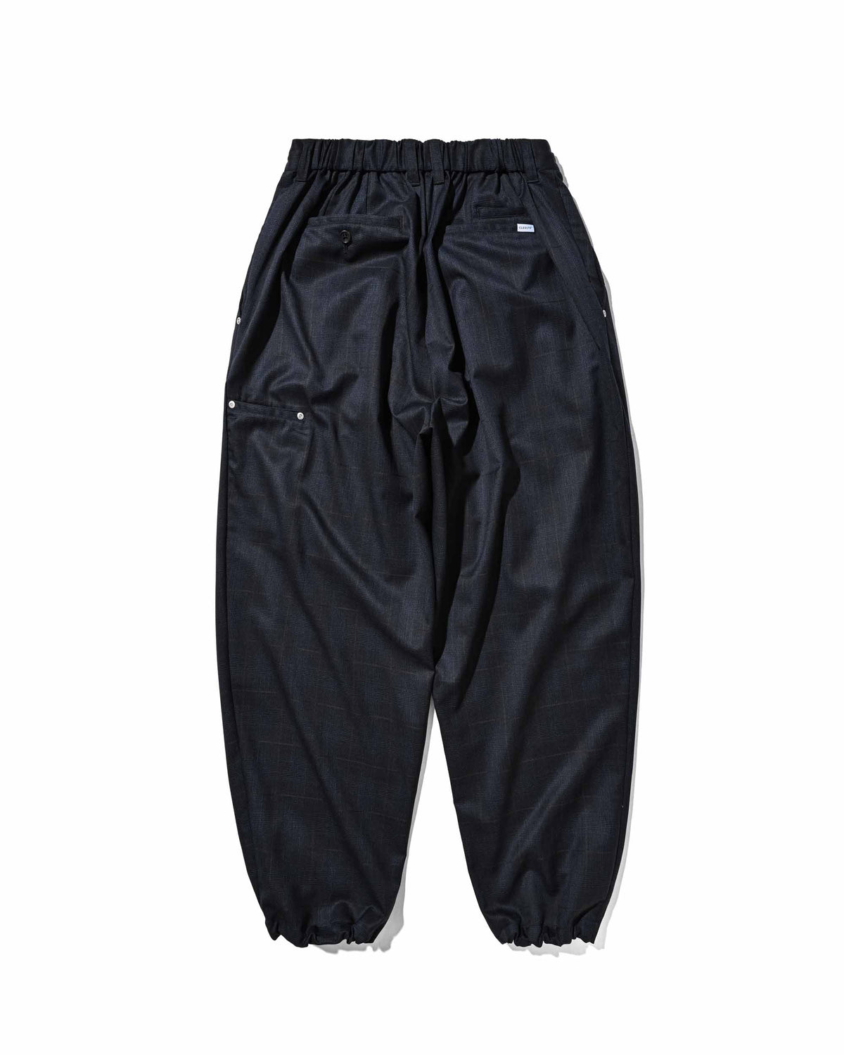 【9.30 WED 20:00- IN STOCK】WOOL GLEN PLAID CITY UNIFORM WIDE TAPERED PANTS (NAVY)
