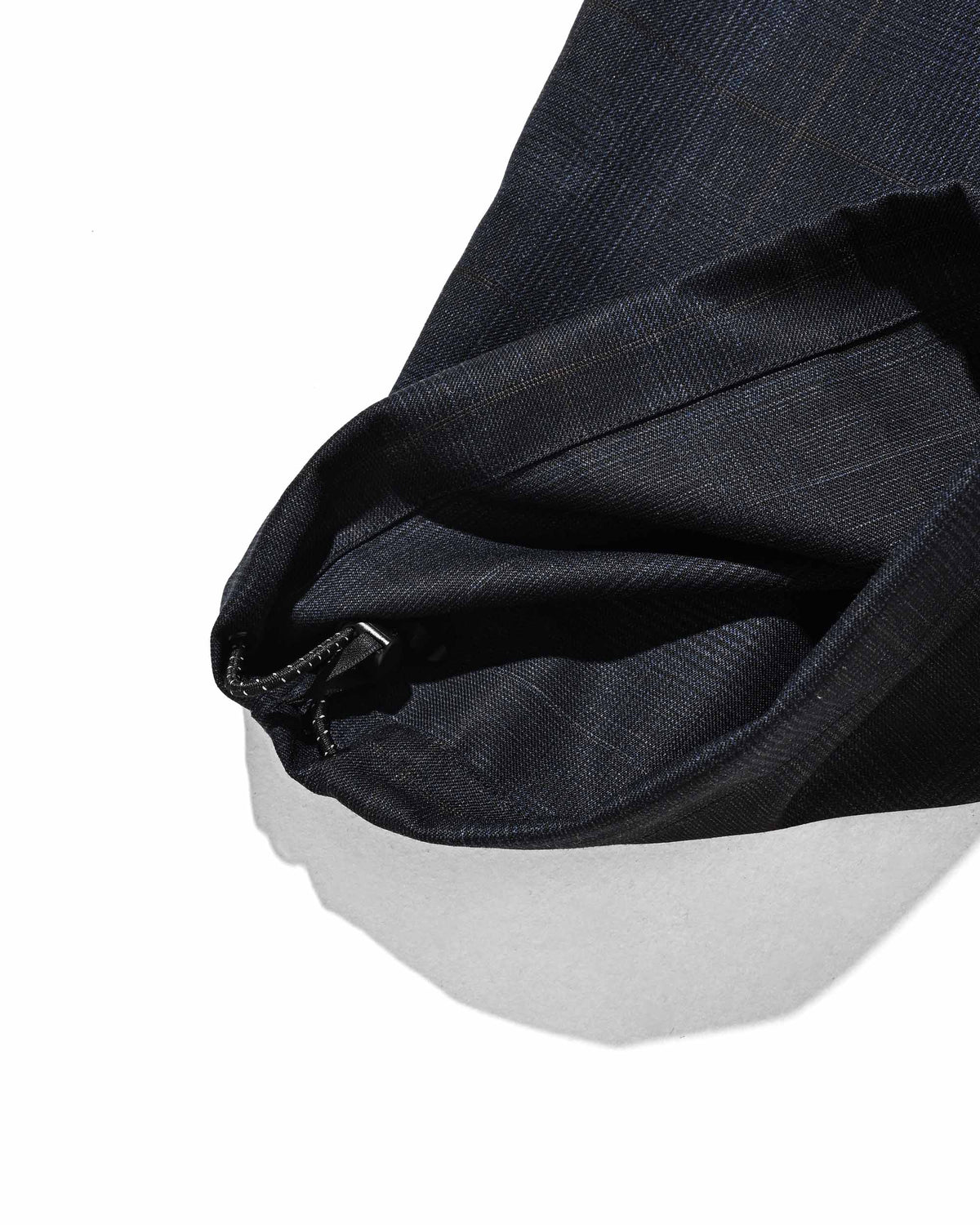 【9.30 WED 20:00- IN STOCK】WOOL GLEN PLAID CITY UNIFORM WIDE TAPERED PANTS (NAVY)