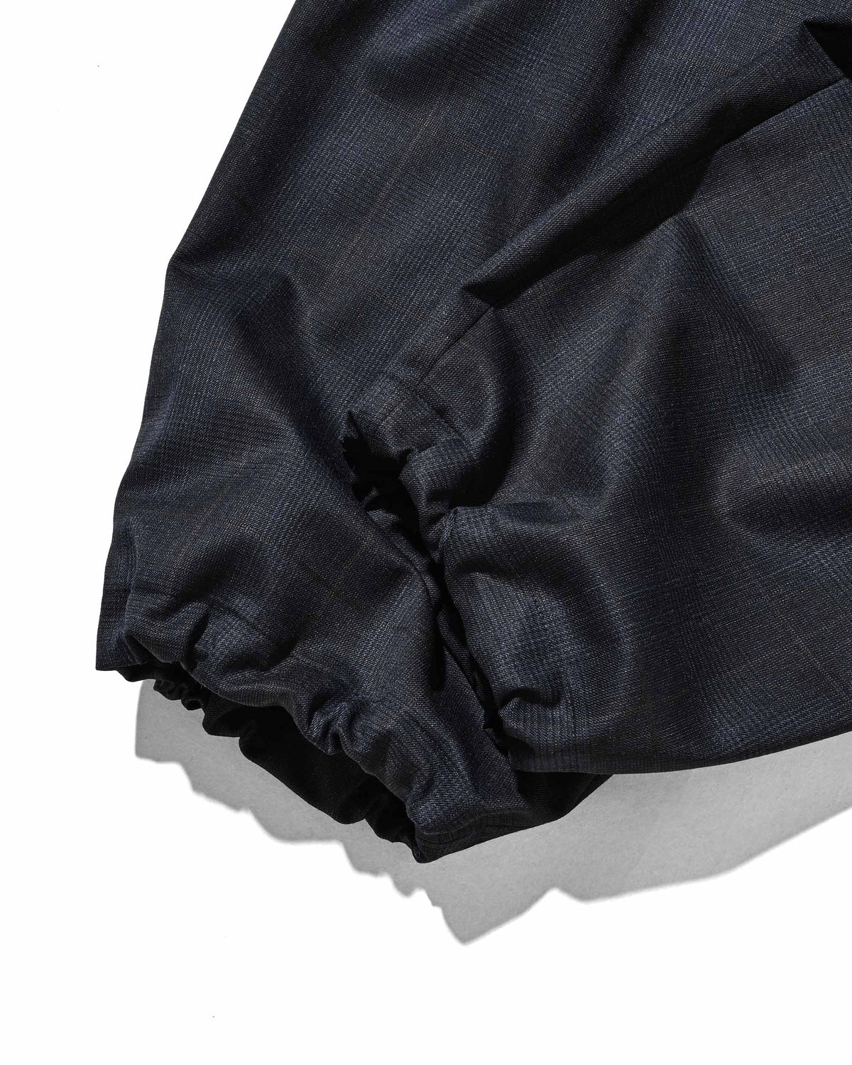 【9.30 WED 20:00- IN STOCK】WOOL GLEN PLAID CITY UNIFORM WIDE TAPERED PANTS (NAVY)