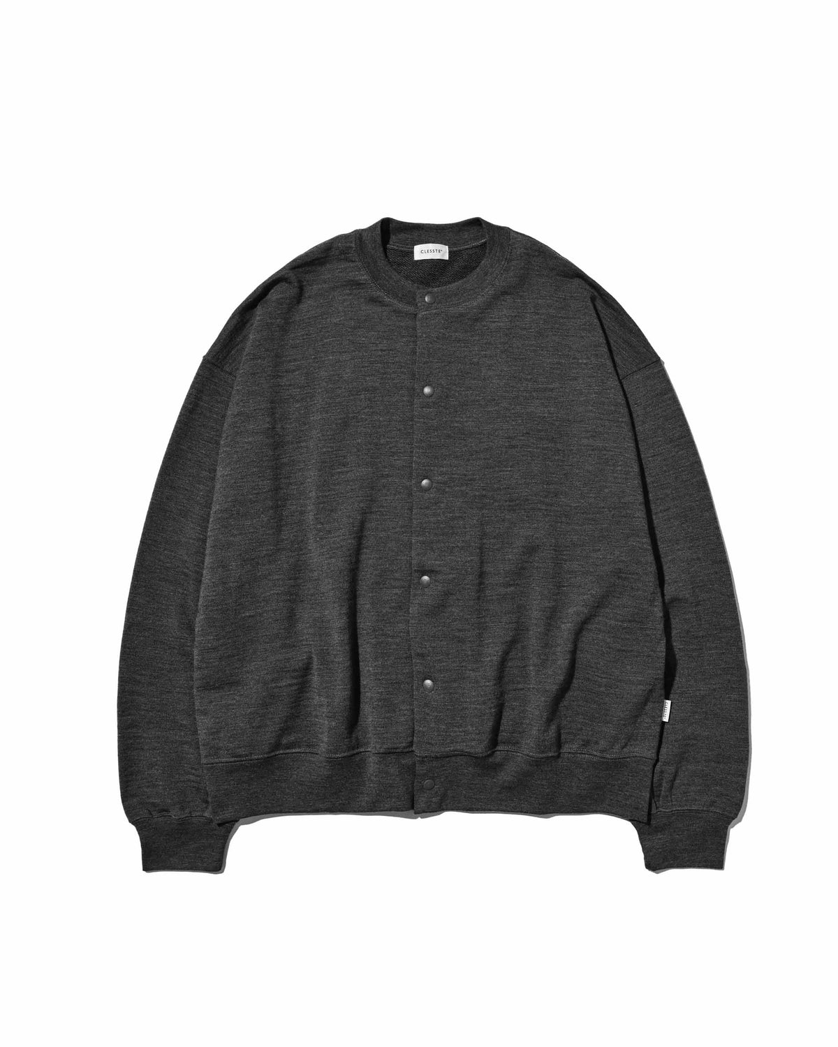【10.14 WED 20:00- IN STOCK】 WOOL SWEAT CREW NECK CARDIGAN (GRAY)