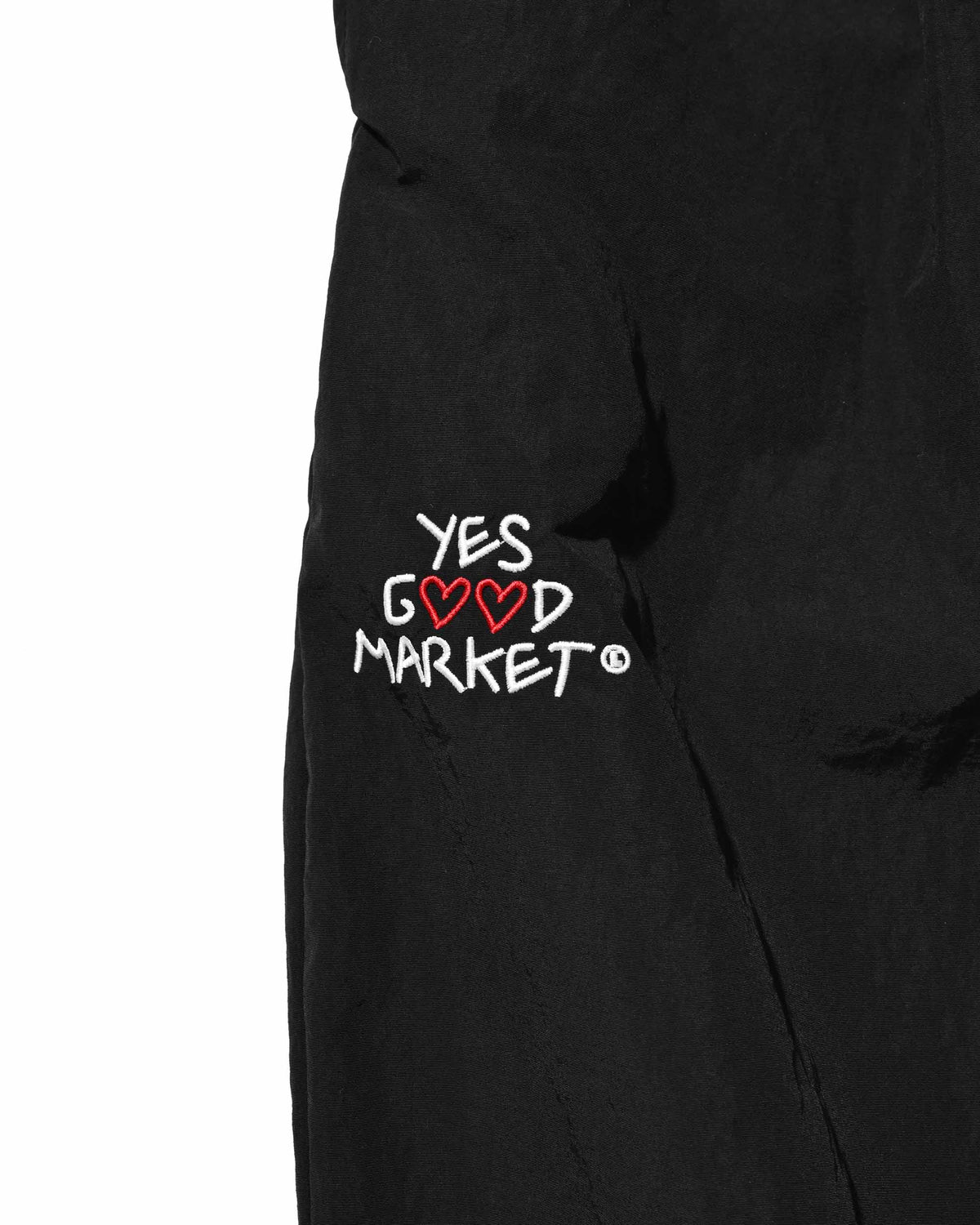 【10.4 SUN 20:00- IN STOCK】【LIMITED】 “YES G♡♡D MARKET" ACTIVE CITY UNIFORM WIDE TAPERED PANTS (BLACK)
