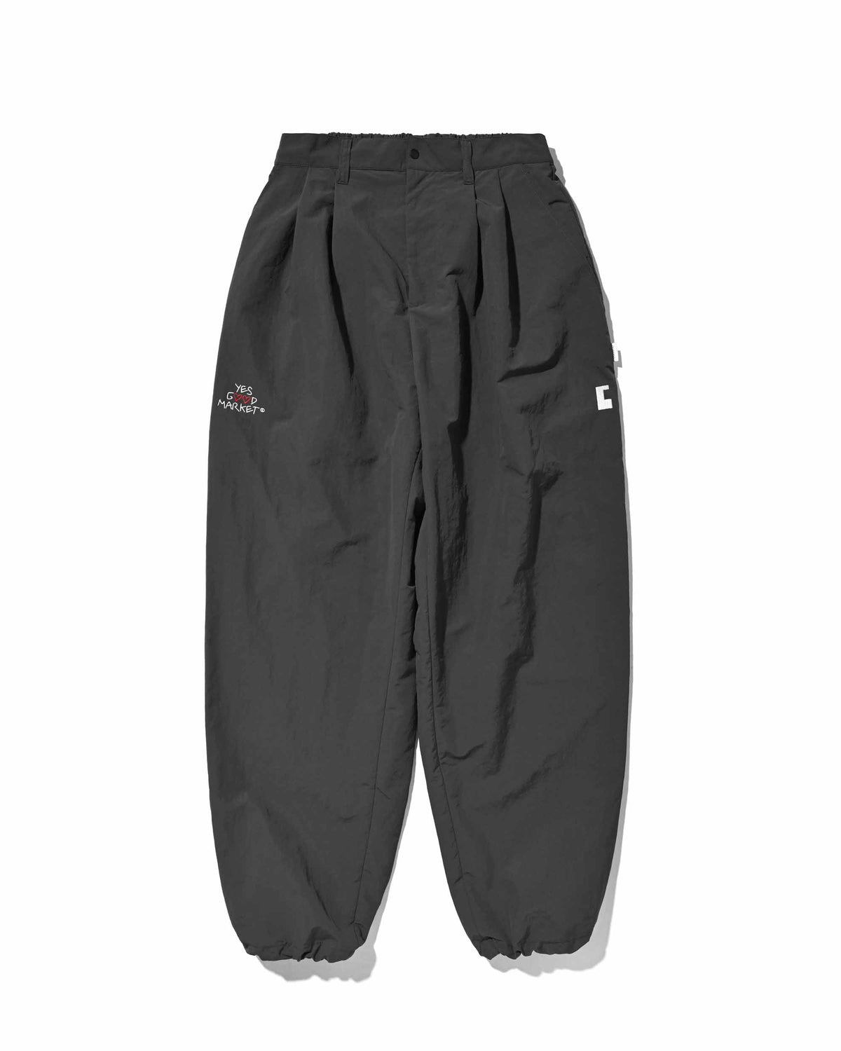 【10.4 SUN 20:00- IN STOCK】【LIMITED】 “YES G♡♡D MARKET" ACTIVE CITY UNIFORM WIDE TAPERED PANTS (GRAY)