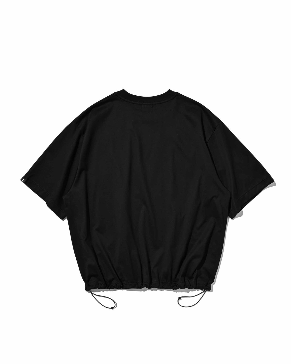 【10.4 SUN 20:00- IN STOCK】【LIMITED】 “YES G♡♡D MARKET" S/S T-SHIRT WITH DRAWSTRINGS (BLACK)