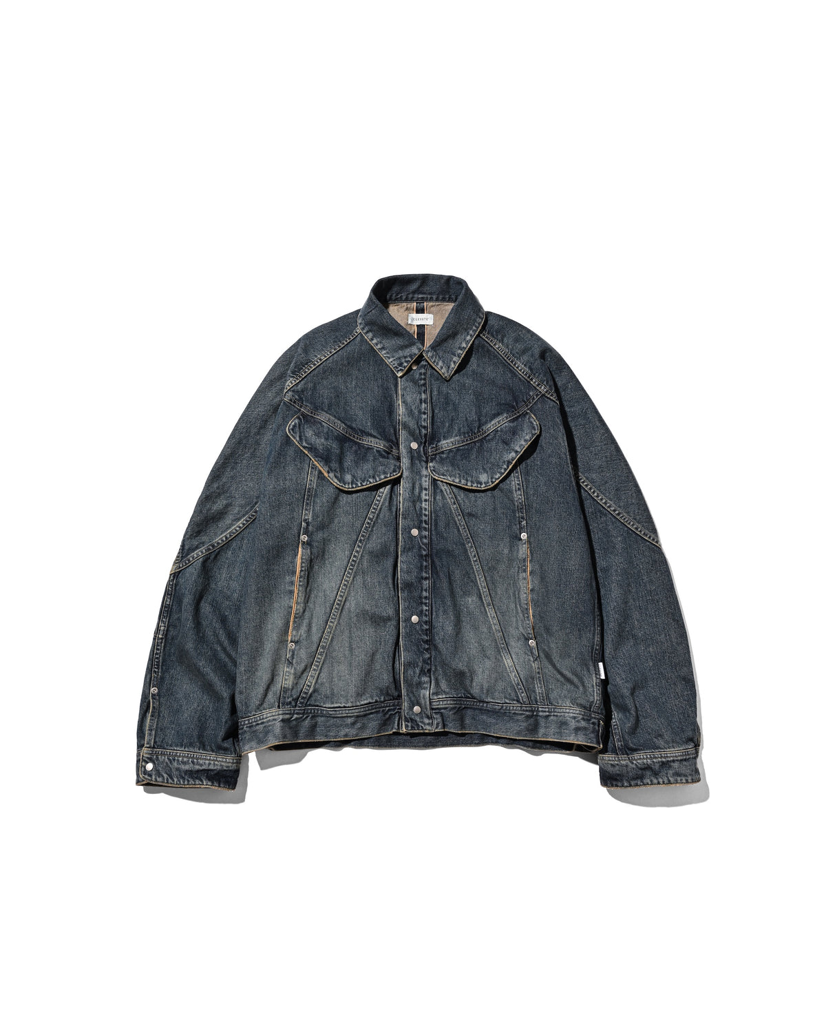 【10.10 SAT 20:00- IN STOCK】 VINTAGE DYED SELVEDGE DENIM FUTURE TRUCKER JACKET (VINTAGE INDIGO)