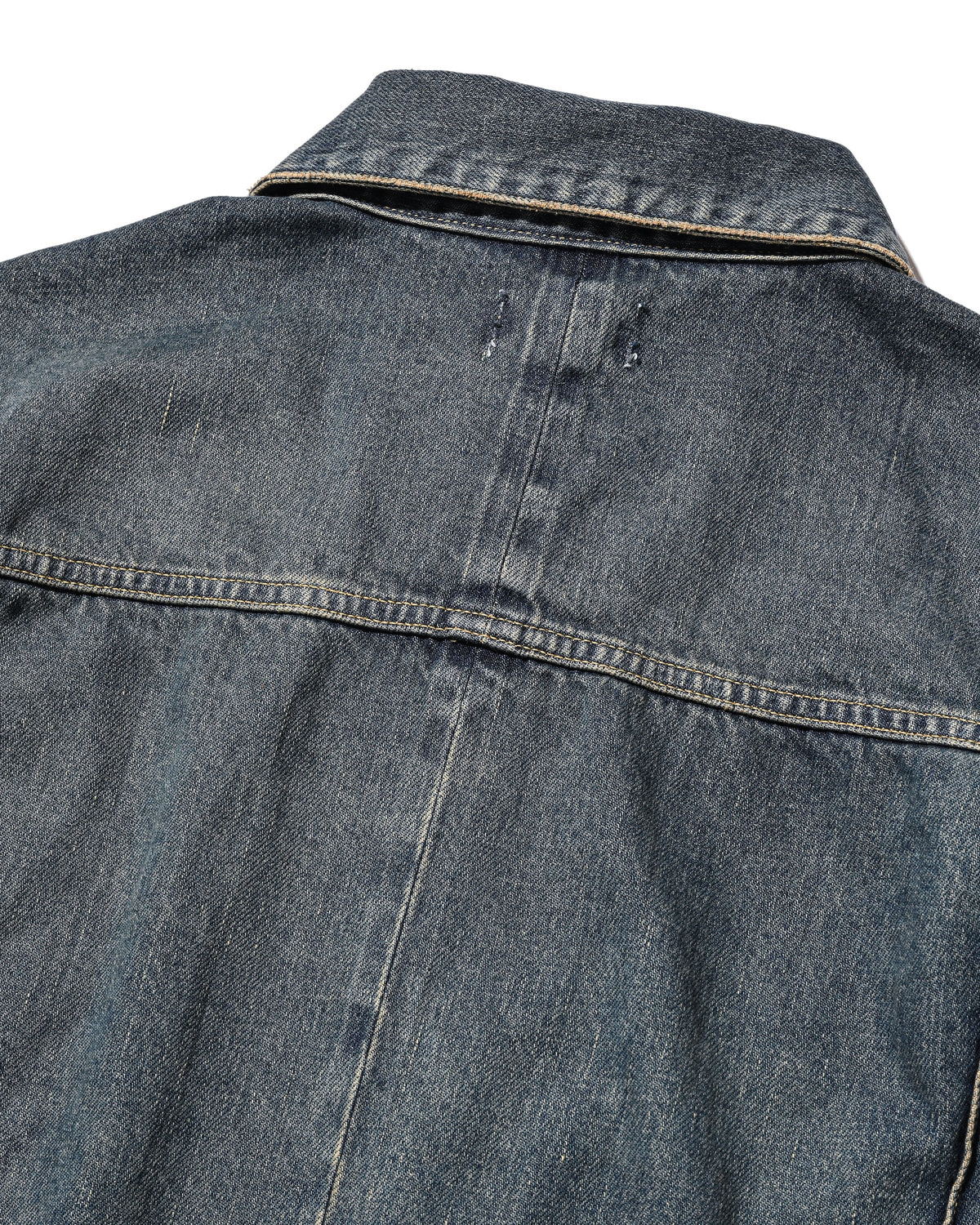 【10.10 SAT 20:00- IN STOCK】 VINTAGE DYED SELVEDGE DENIM FUTURE TRUCKER JACKET (VINTAGE INDIGO)